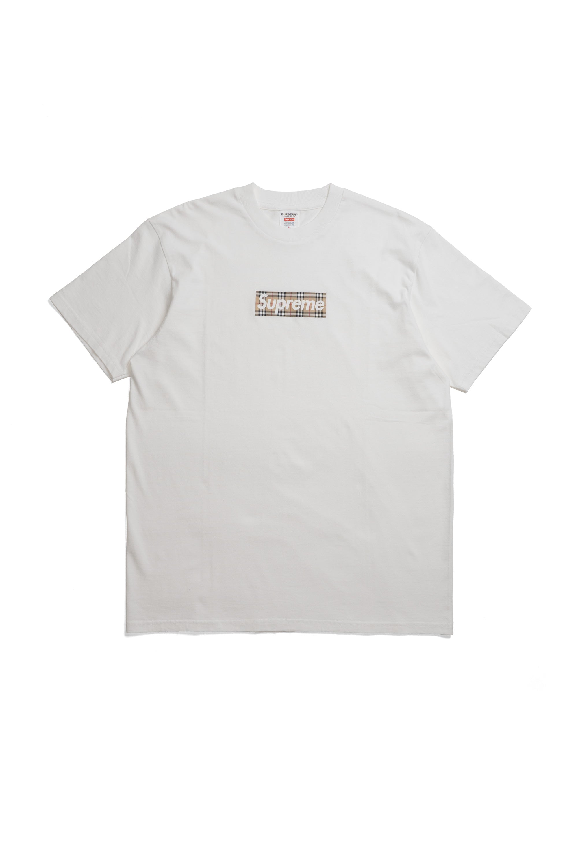 Supreme / Burberry Box Logo Tee White