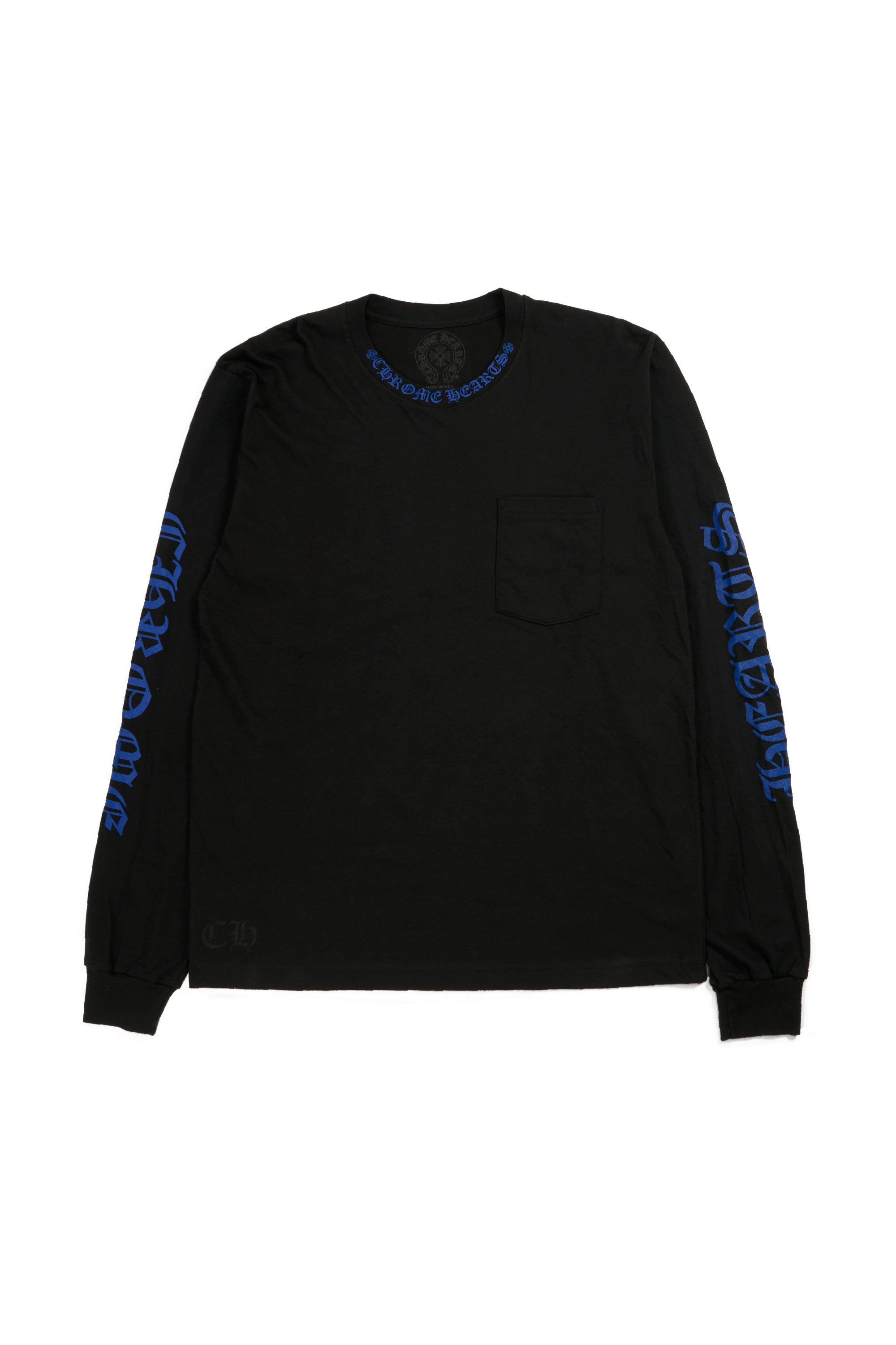 Neck Logo L/S T-shirt Black/Blue
