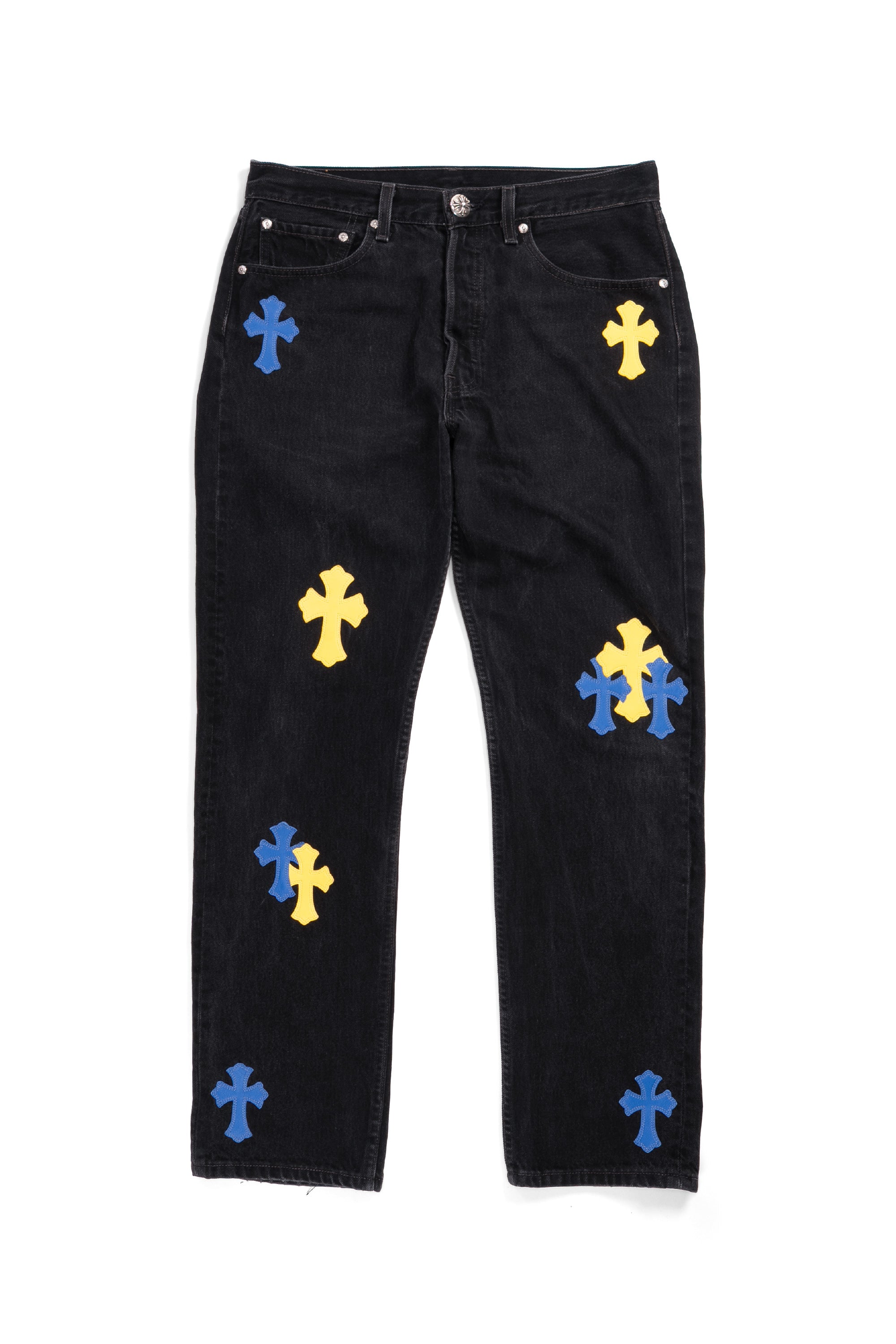 Levi's 501 Exclusive New York Cross Patch Jeans Black