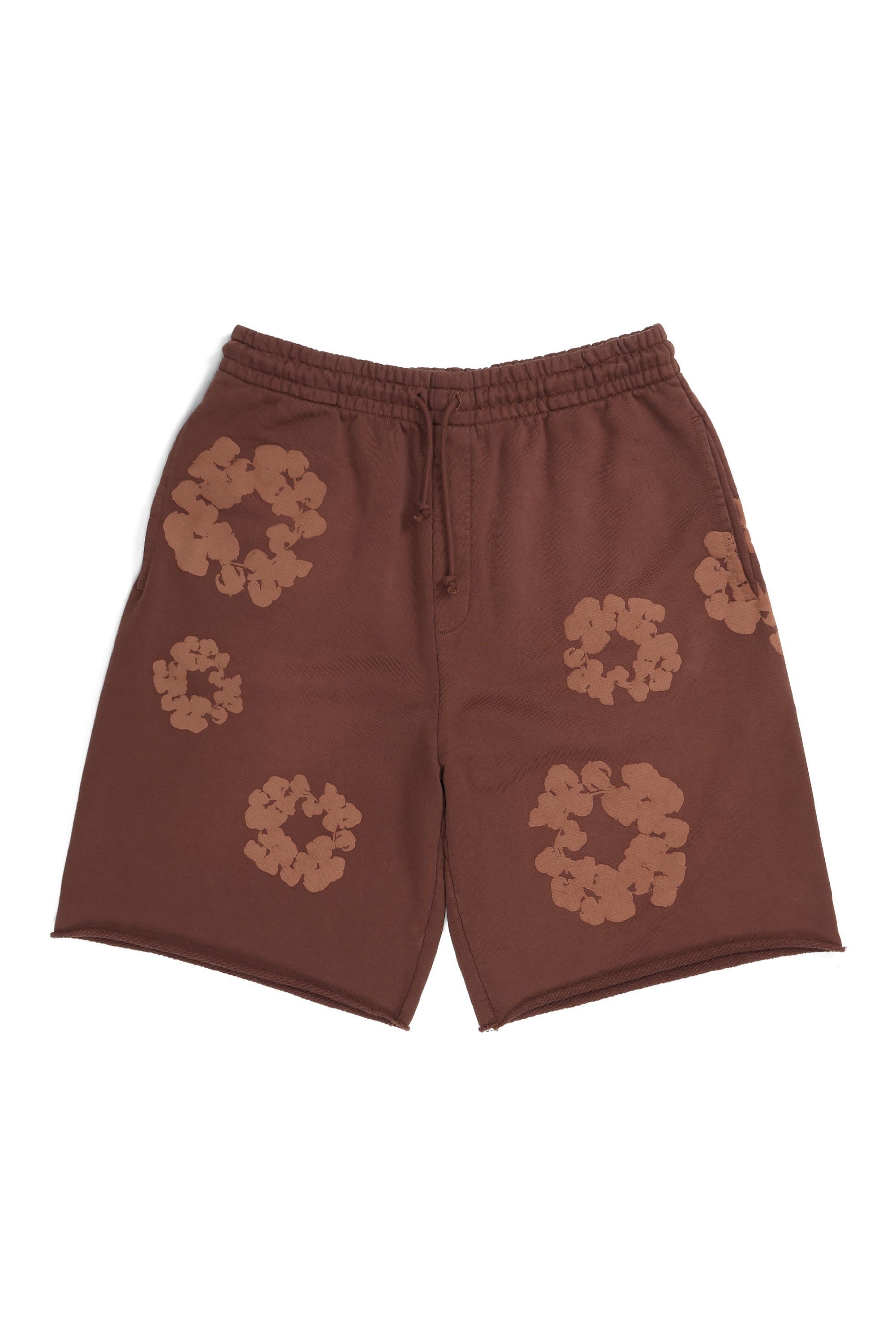 Mono Cotton Wreath Sweat Shorts Brown