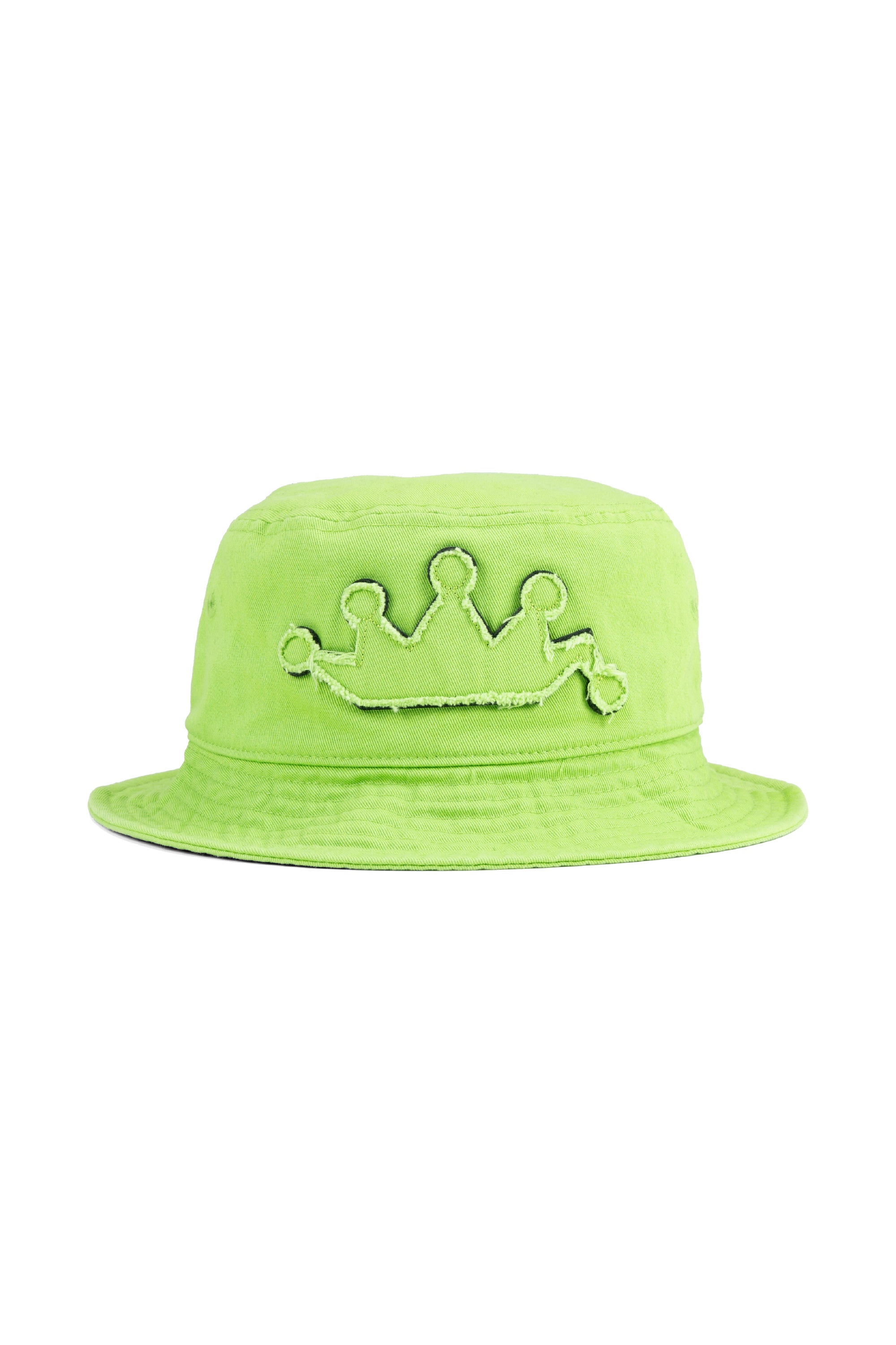 Applique Crown Bucket Hat Lime