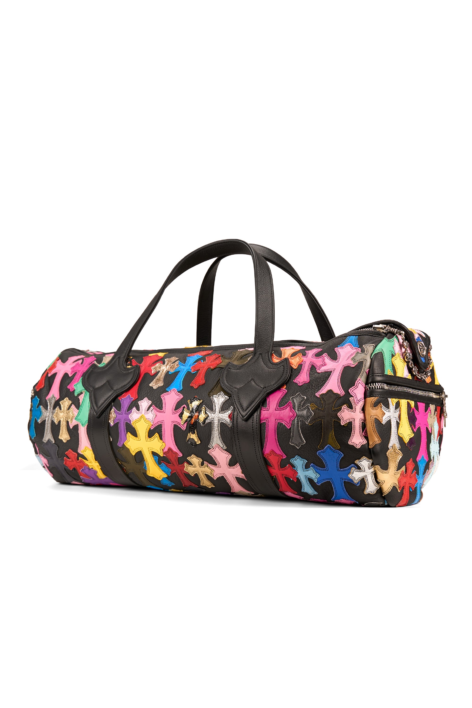 Cemetery Multi Patch Duffle Gym Bag Black