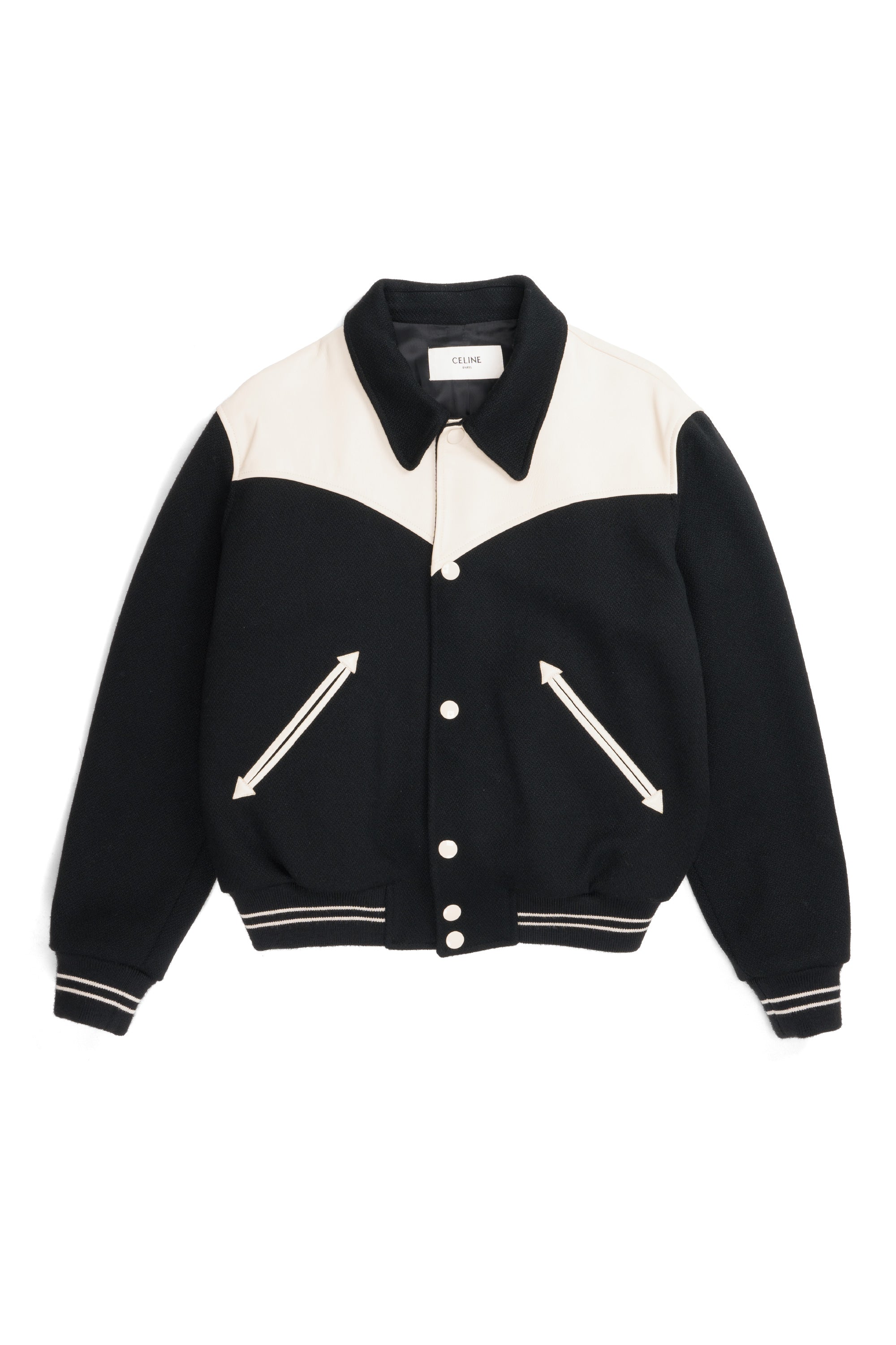Jack Teddy Western Varsity Jacket Black