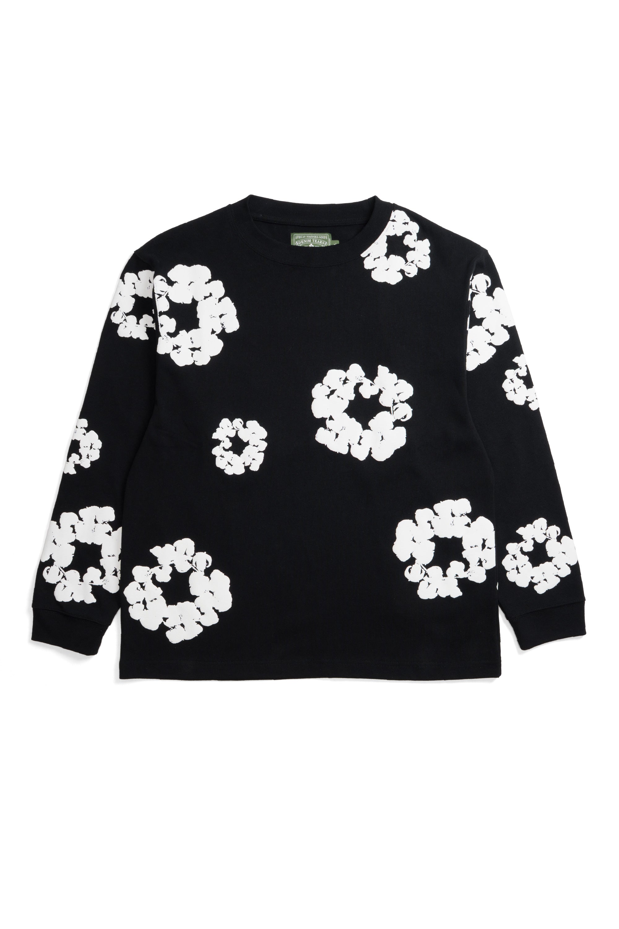 Cotton Wreath Long Sleeve Black