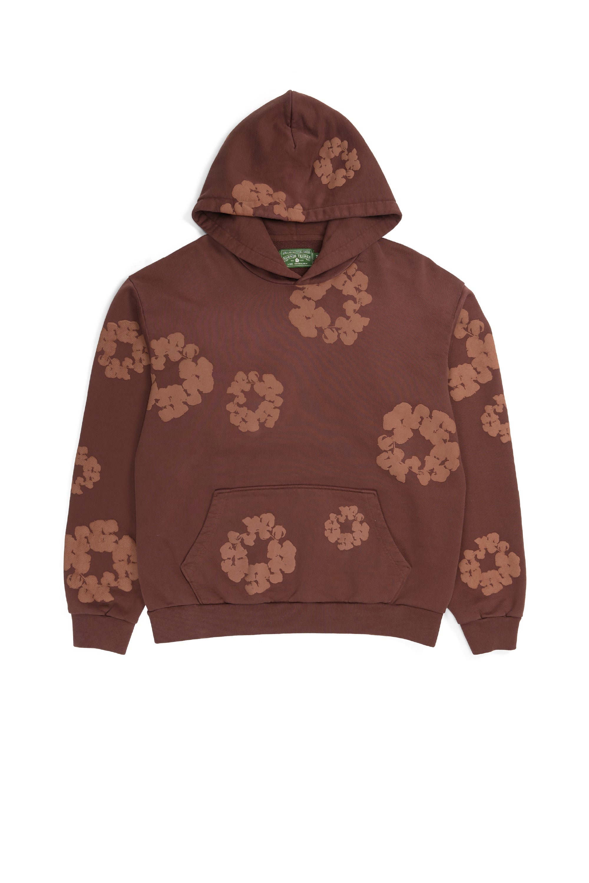 Mono Cotton Wreath Hoodie Brown