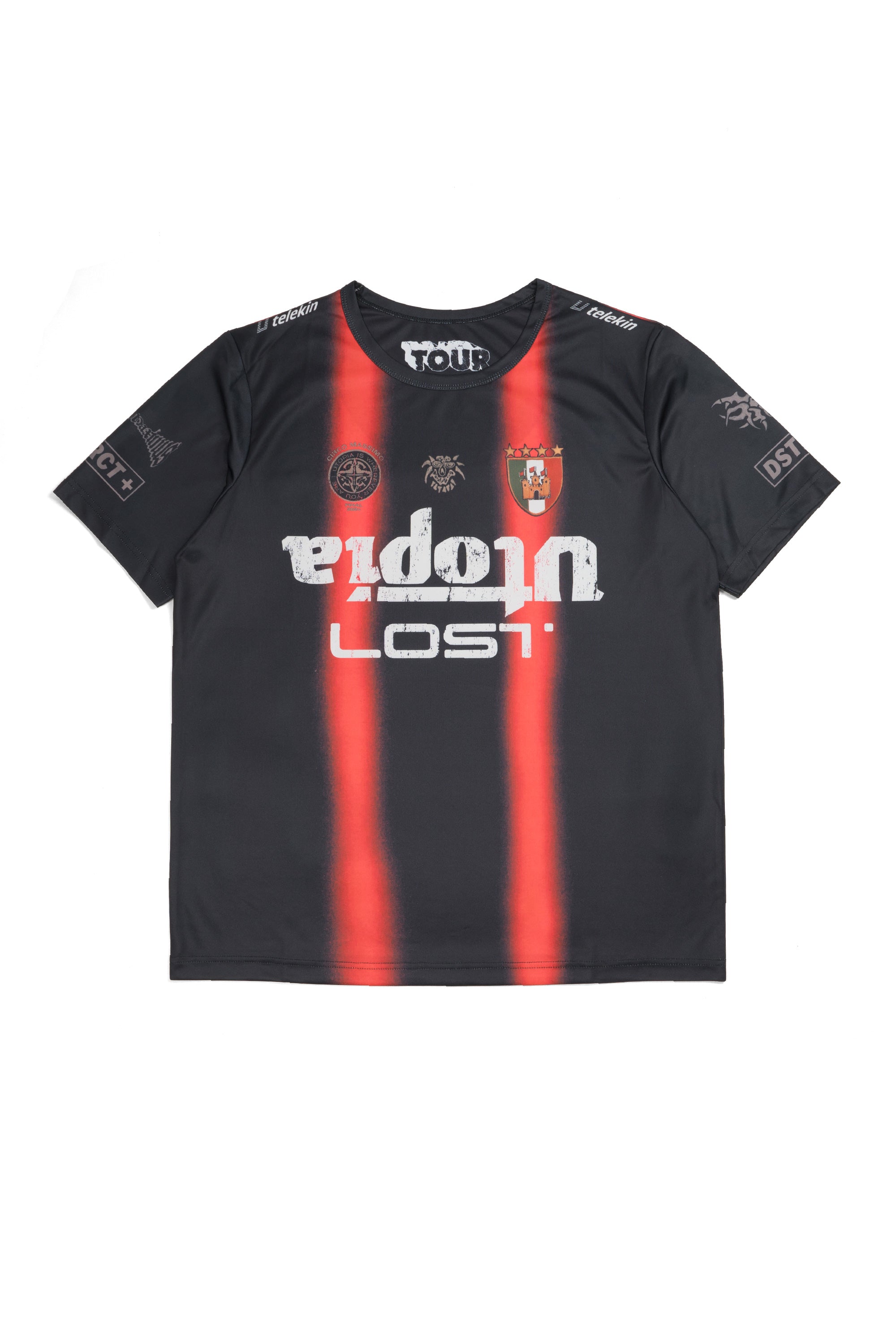 Italy Soccer Jersey Black/Red