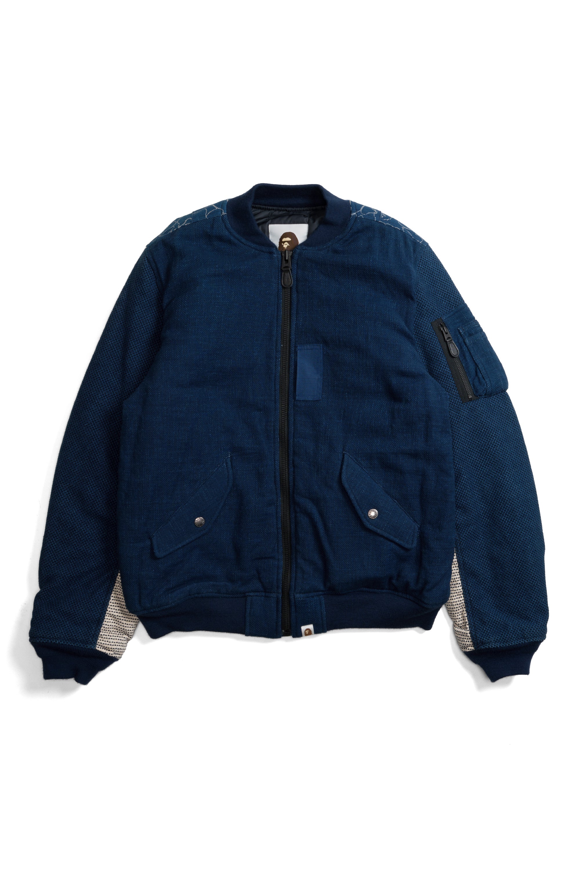 Indigo Shark Bomber Jacket Indigo