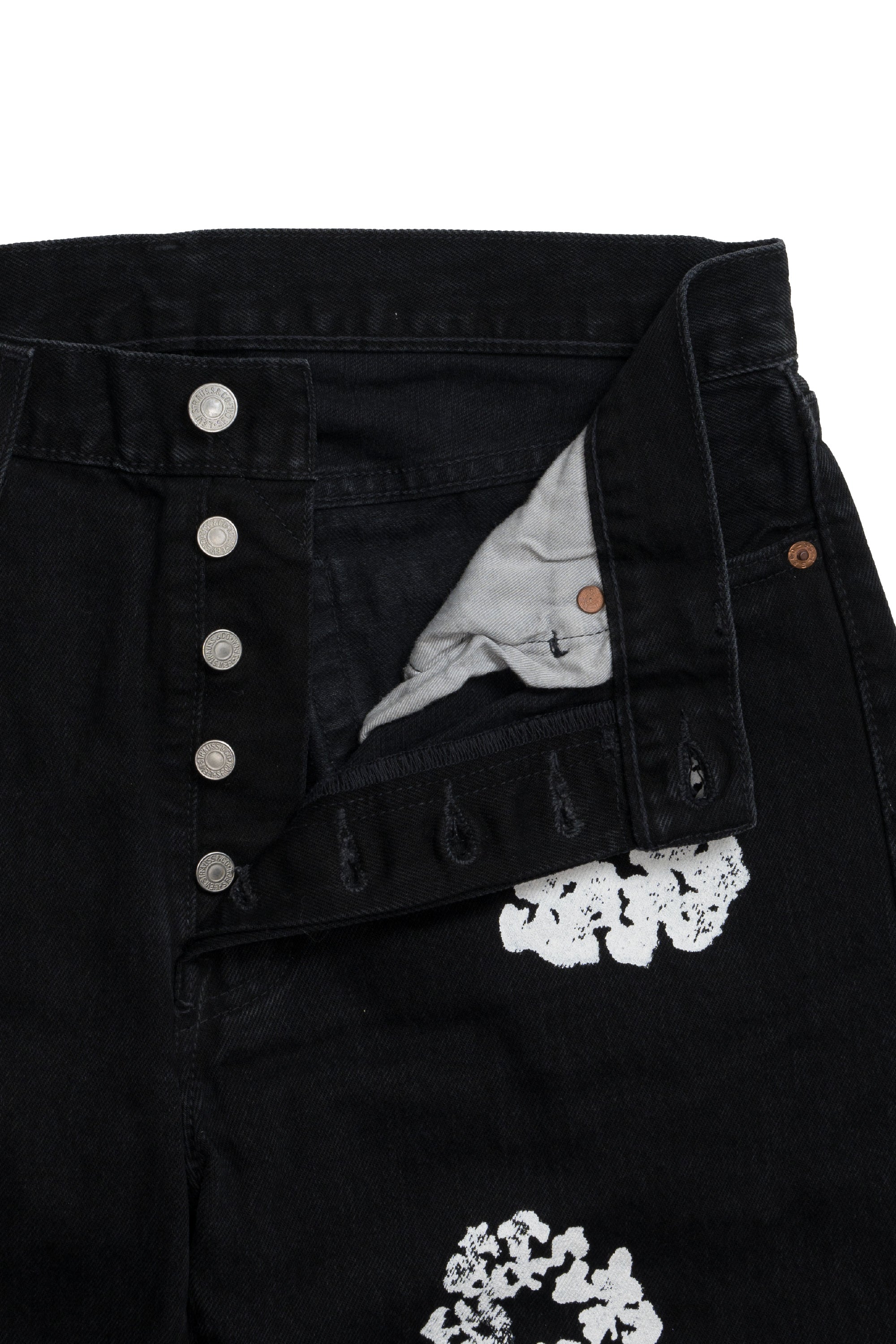 501 Cotton Wreath Jeans Black