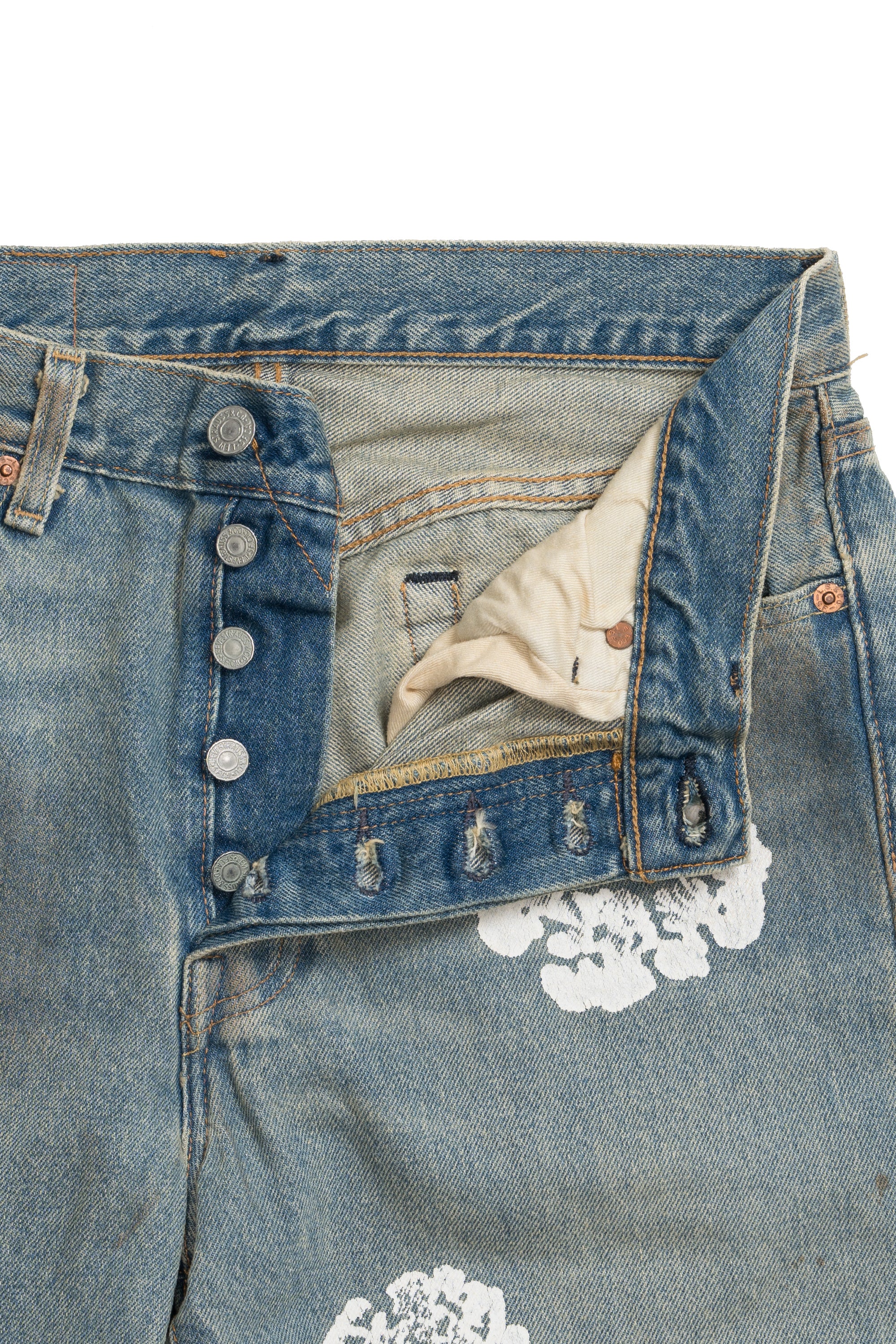 501 Cotton Wreath Jeans Dirty Wash