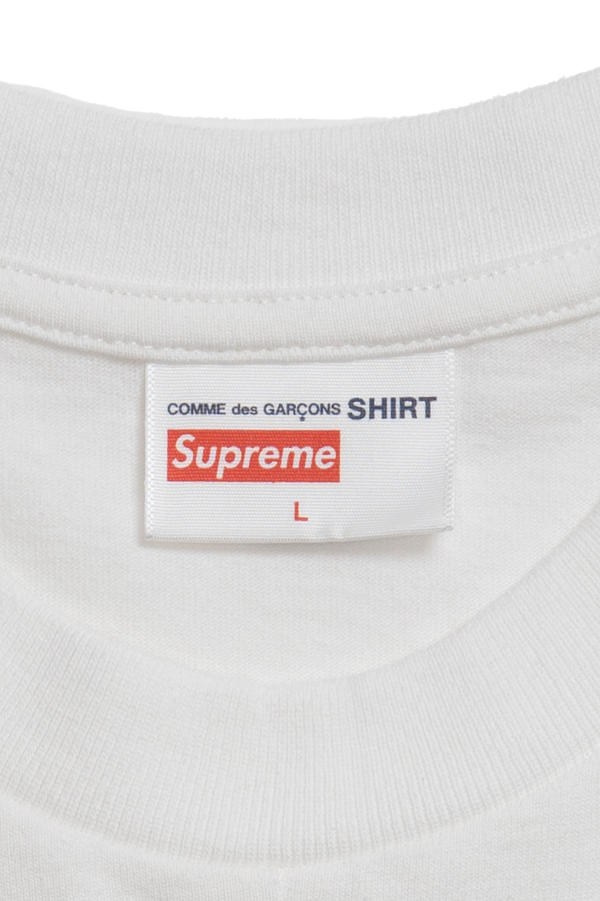 Split Box Logo Tee White
