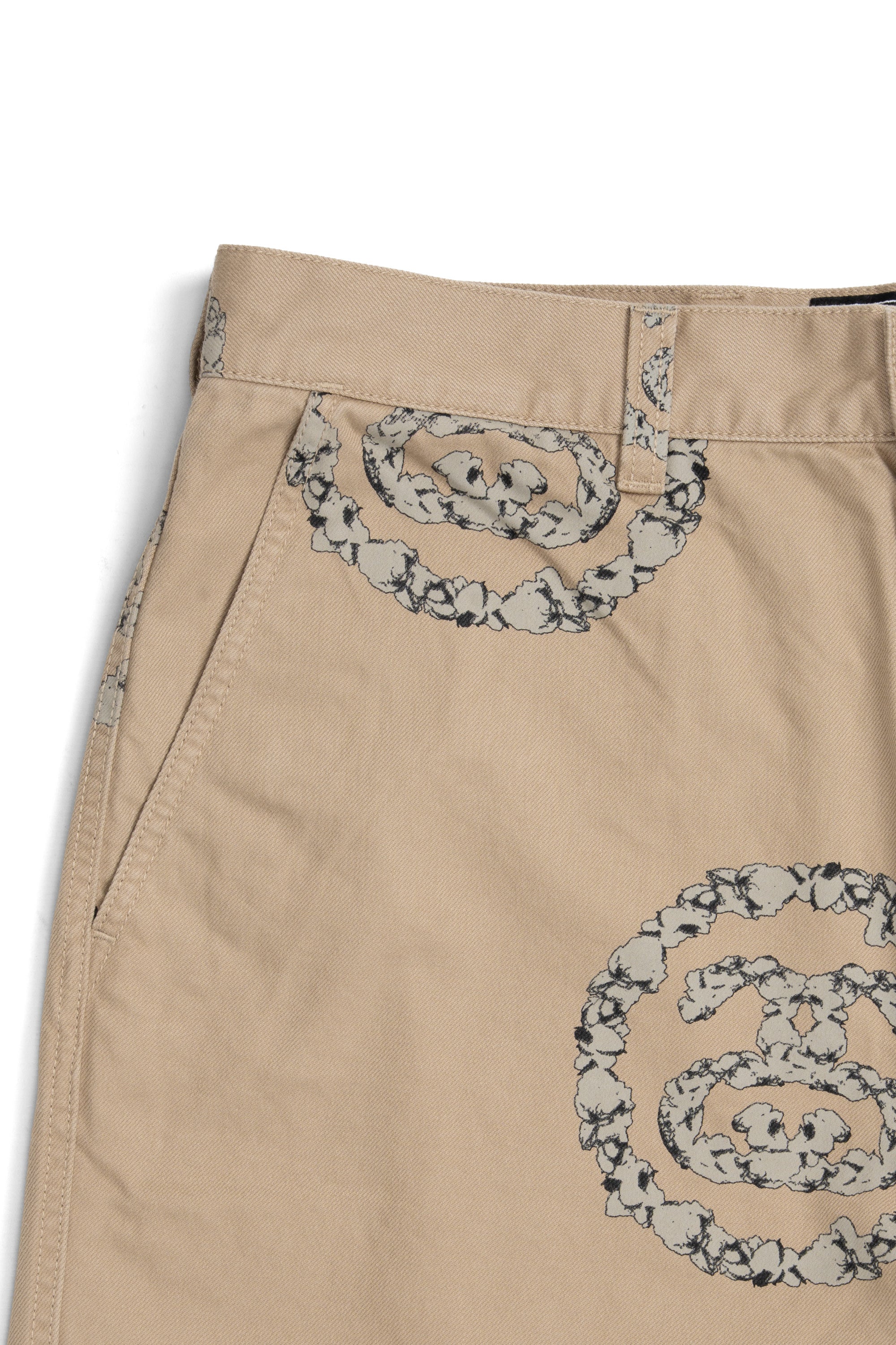 Double S Wreath Chino Pants Khaki