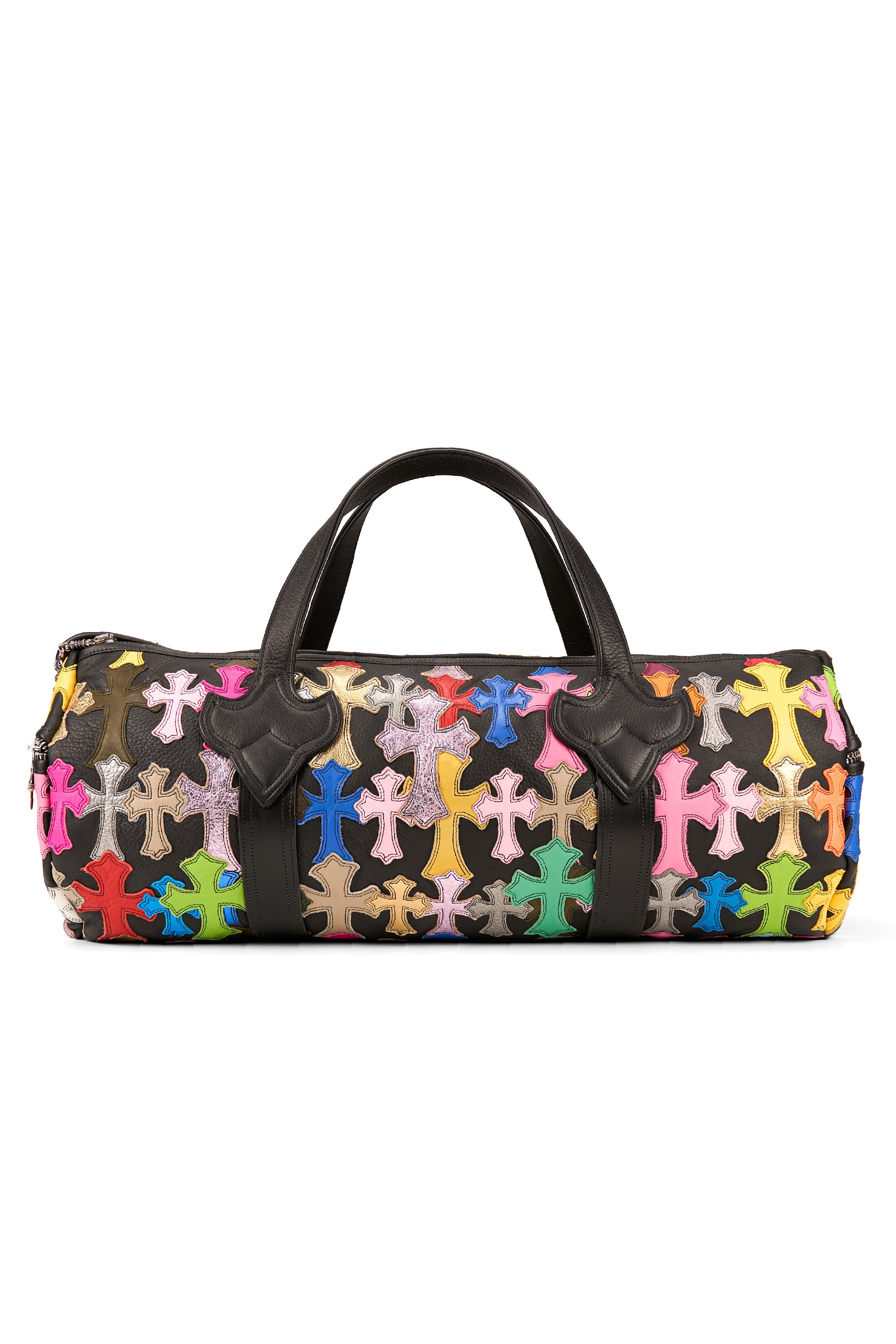 Cemetery Multi Patch Duffle Gym Bag Black