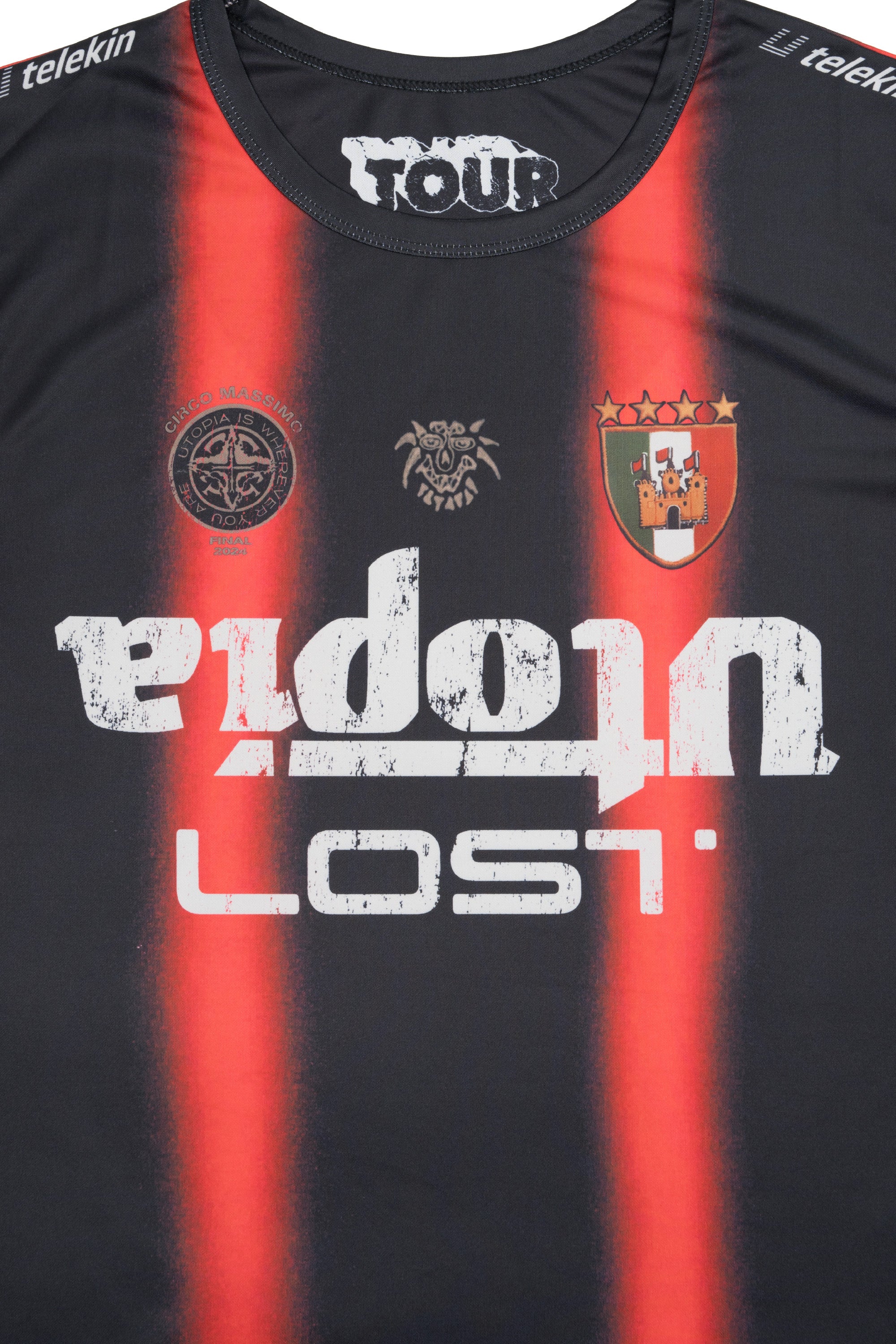 Italy Soccer Jersey Black/Red