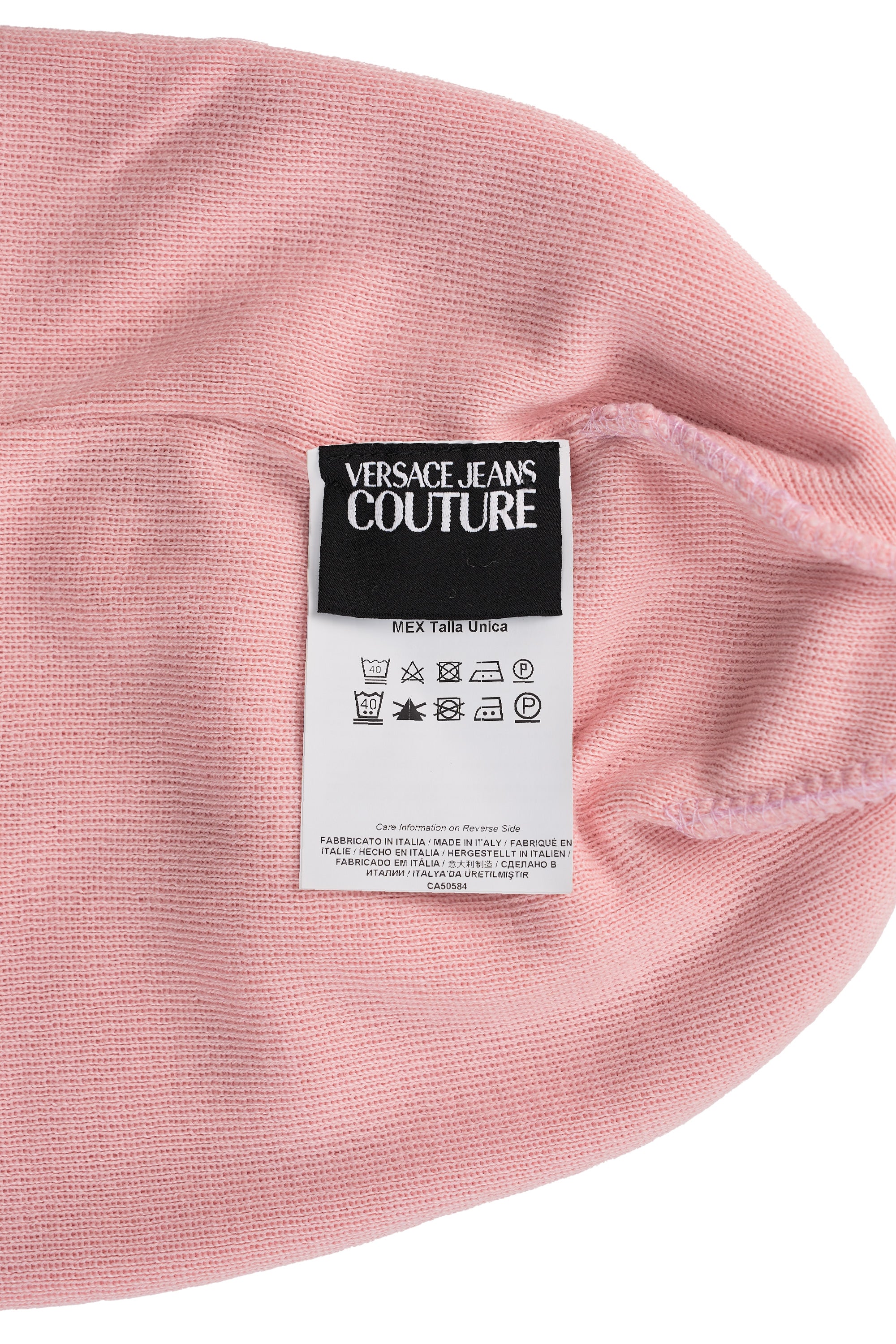 Logo Patch Beanie Pink