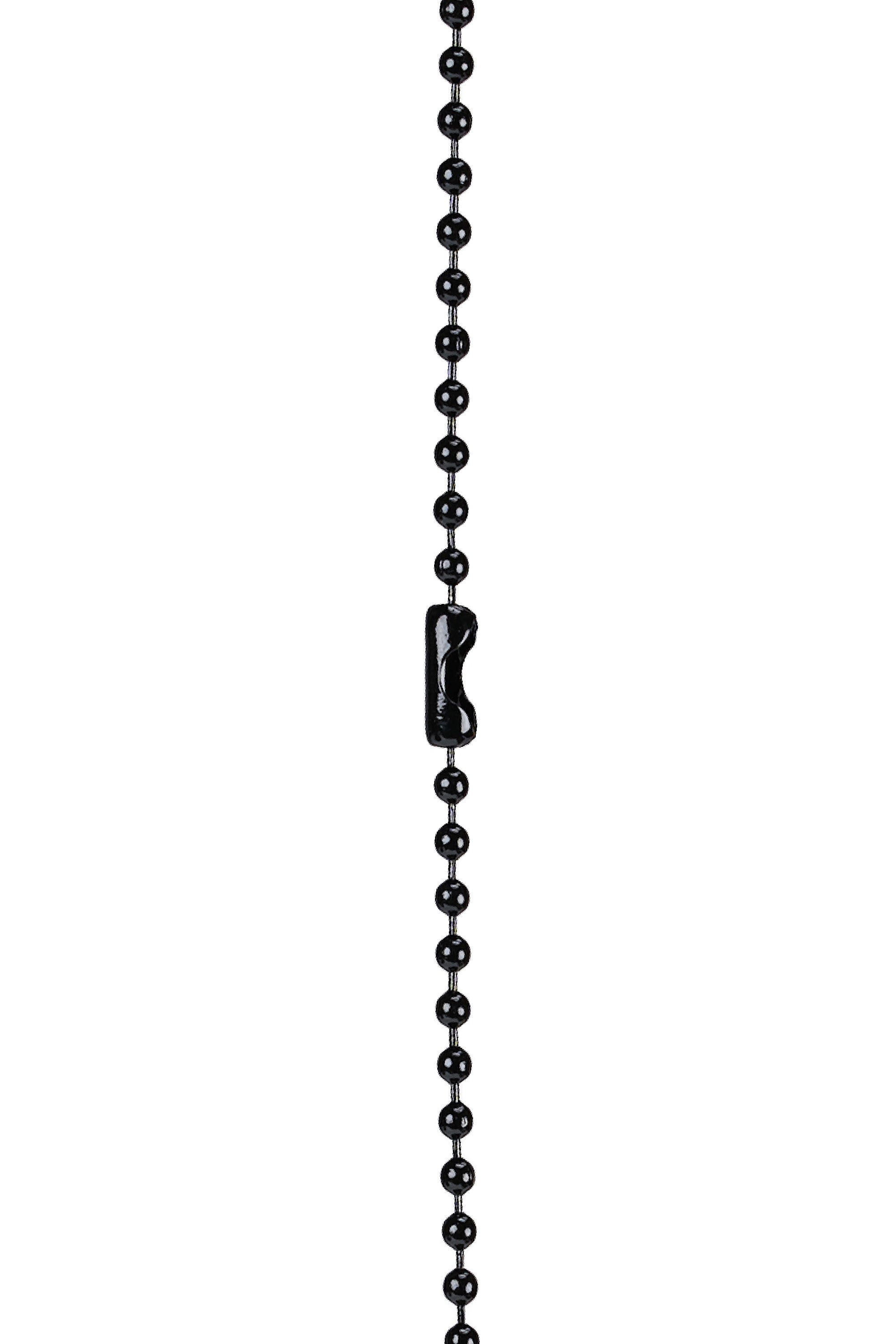 Silicone Small CH Cross Pendant with Ball Chain Necklaces Black/Lame