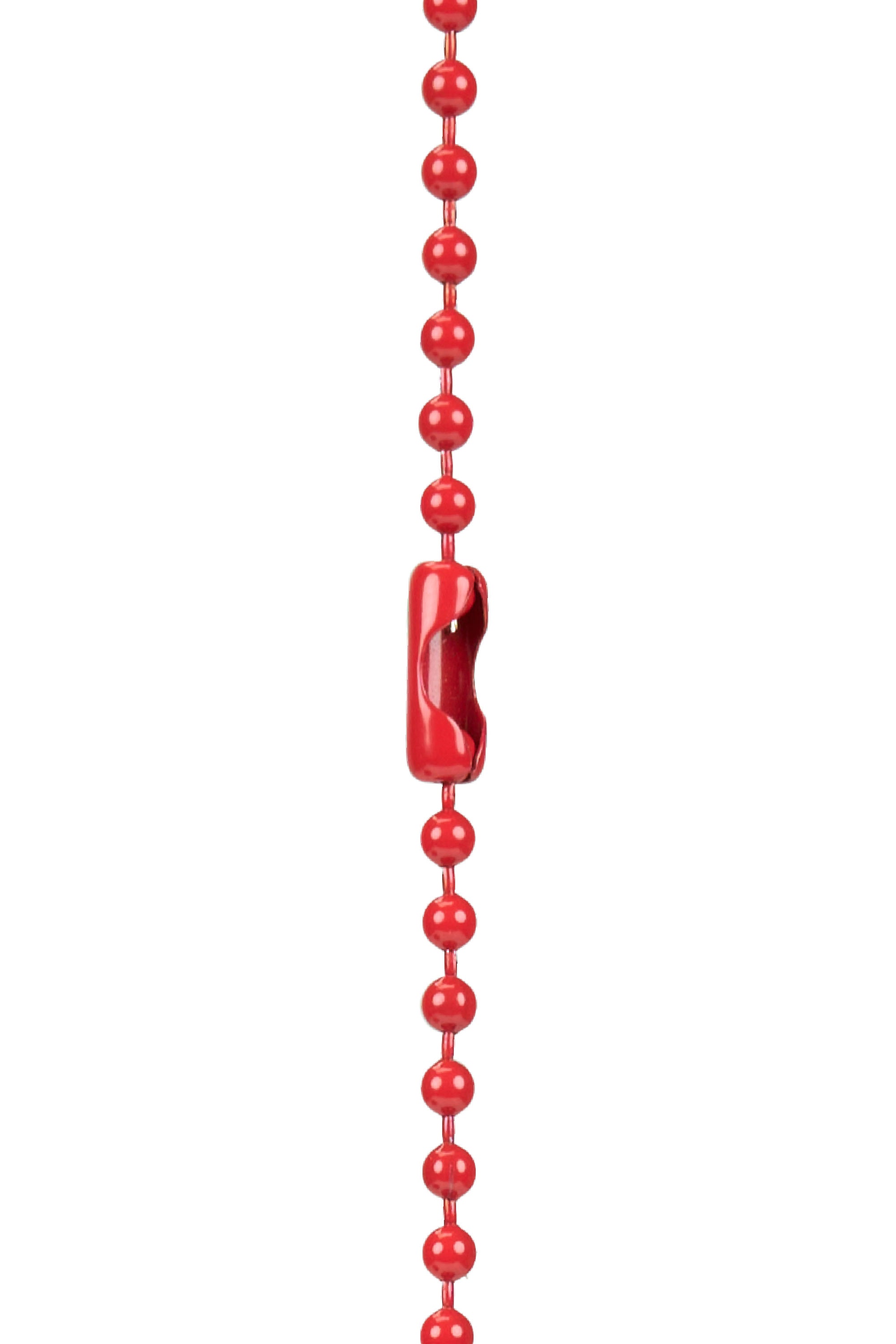 Silicone Small CH Cross Pendant with Ball Chain Necklaces	Red