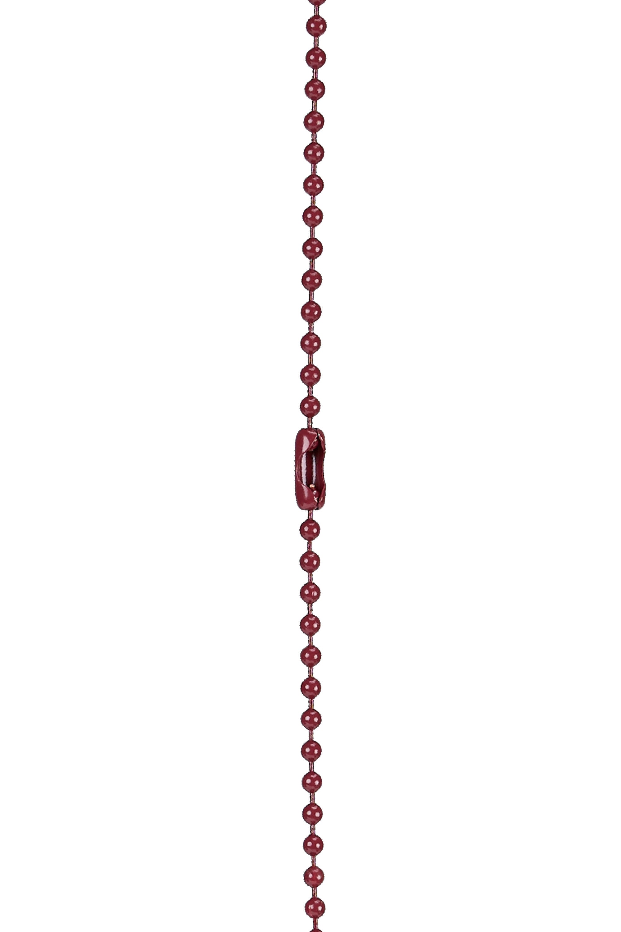 Silicone Small CH Cross Pendant with Ball Chain Necklaces Dark Wine