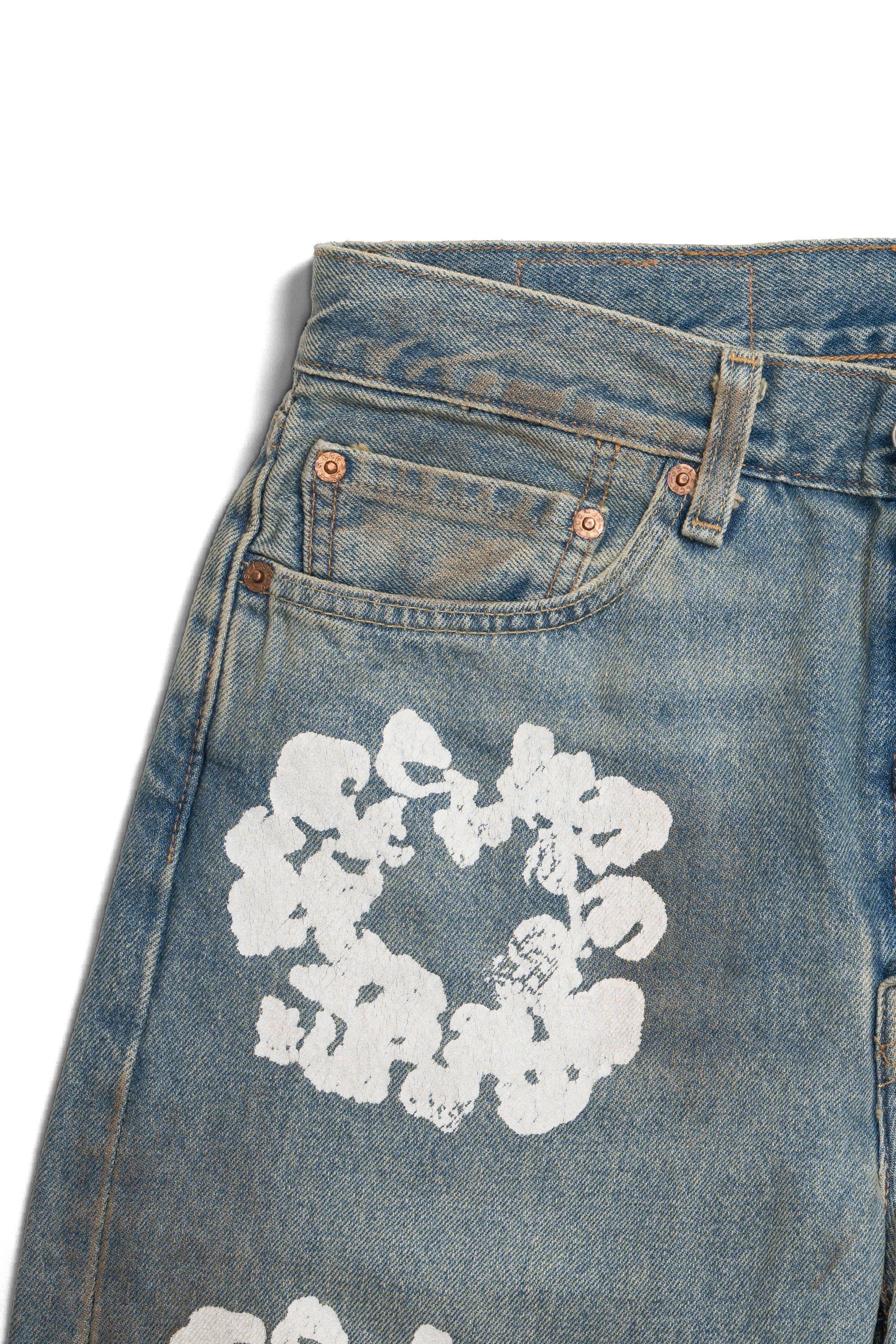 501 Cotton Wreath Jeans Dirty Wash