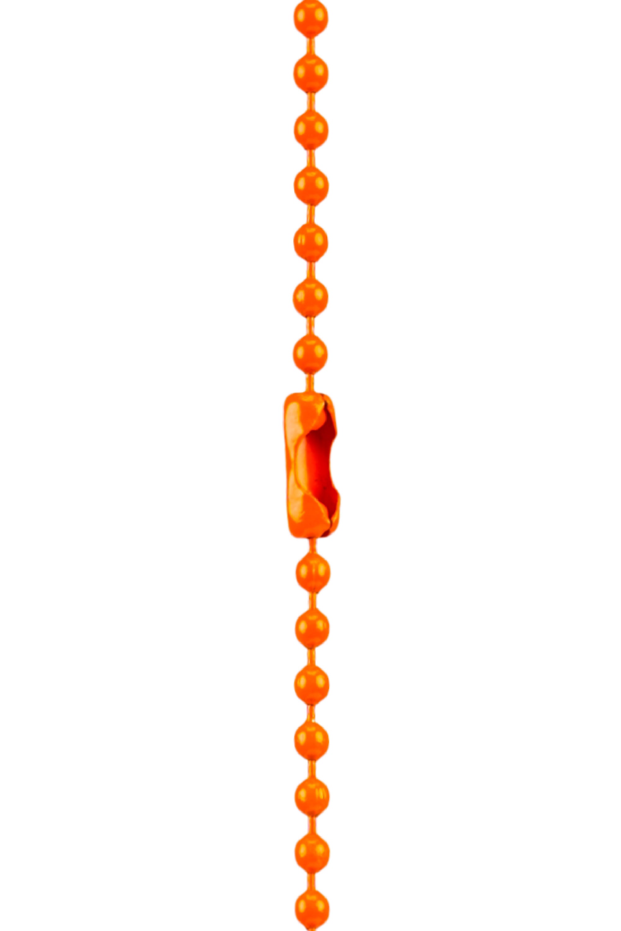 Silicone Small CH Cross Pendant with Ball Chain Necklaces	Orange