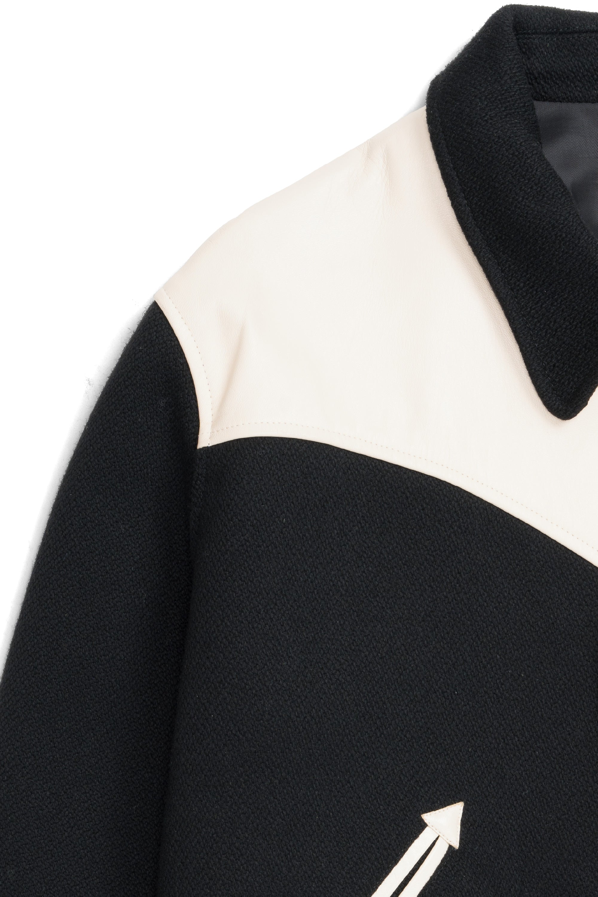 Jack Teddy Western Varsity Jacket Black