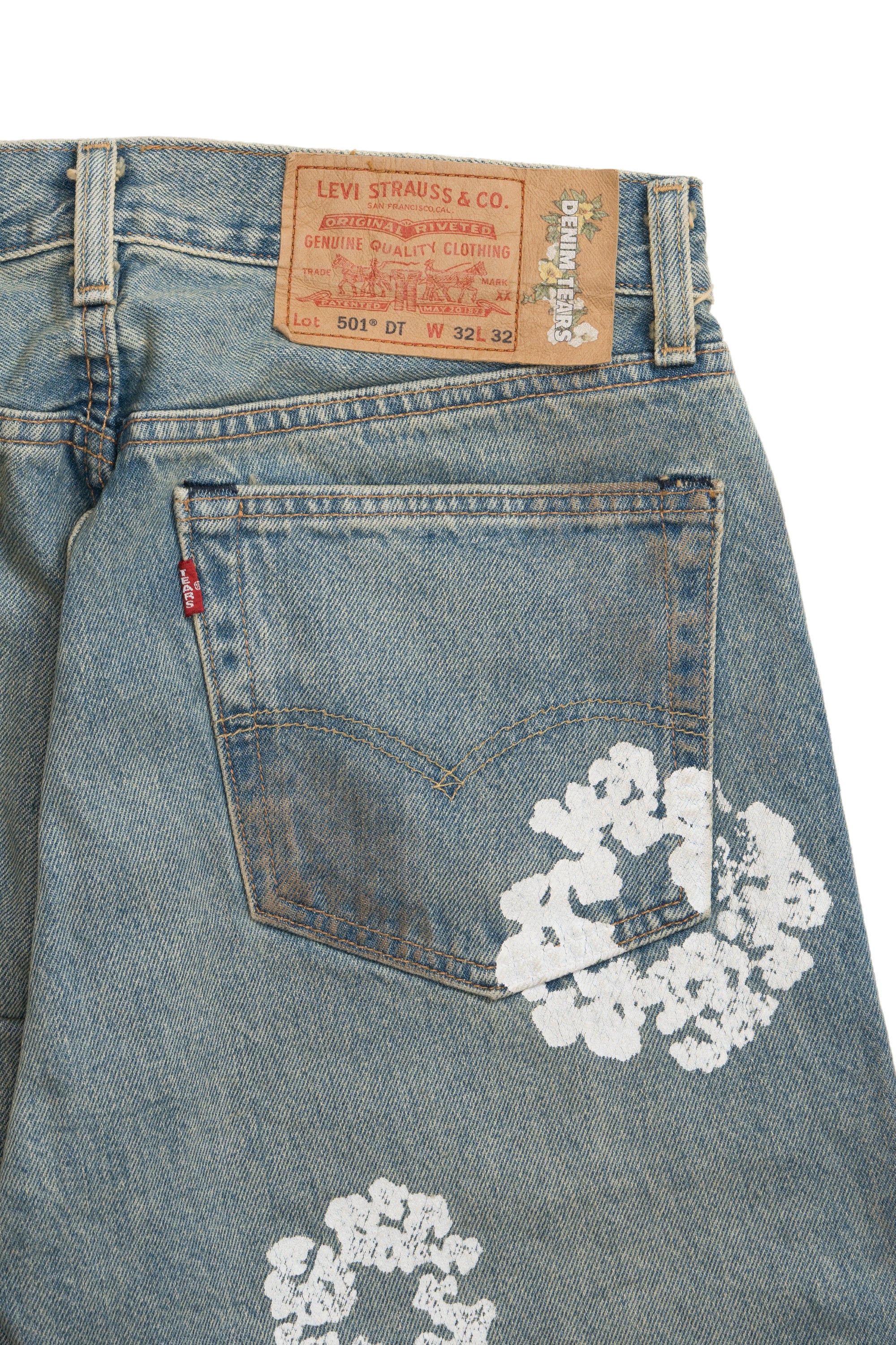 501 Cotton Wreath Jeans Dirty Wash