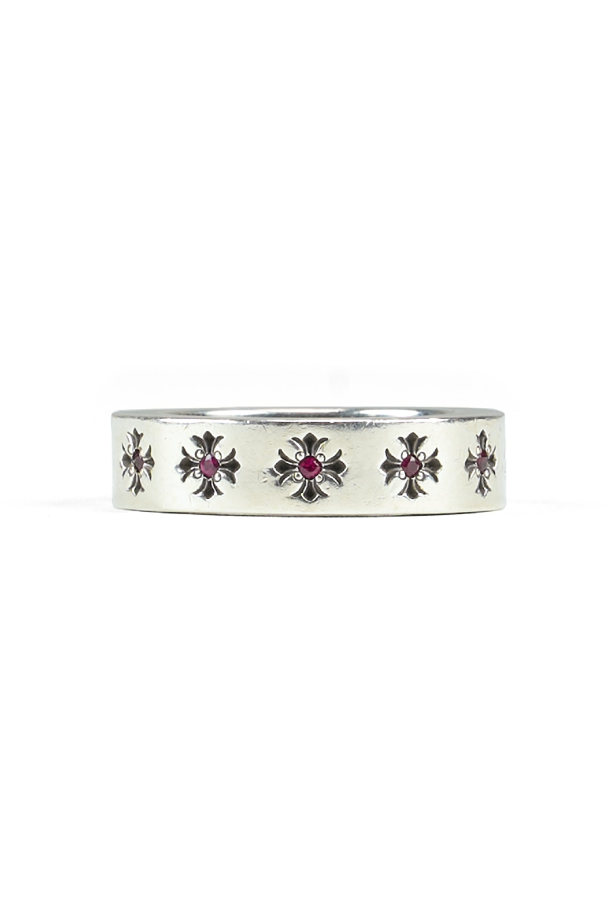 Ruby Spacer Forever Ring 6mm Silver