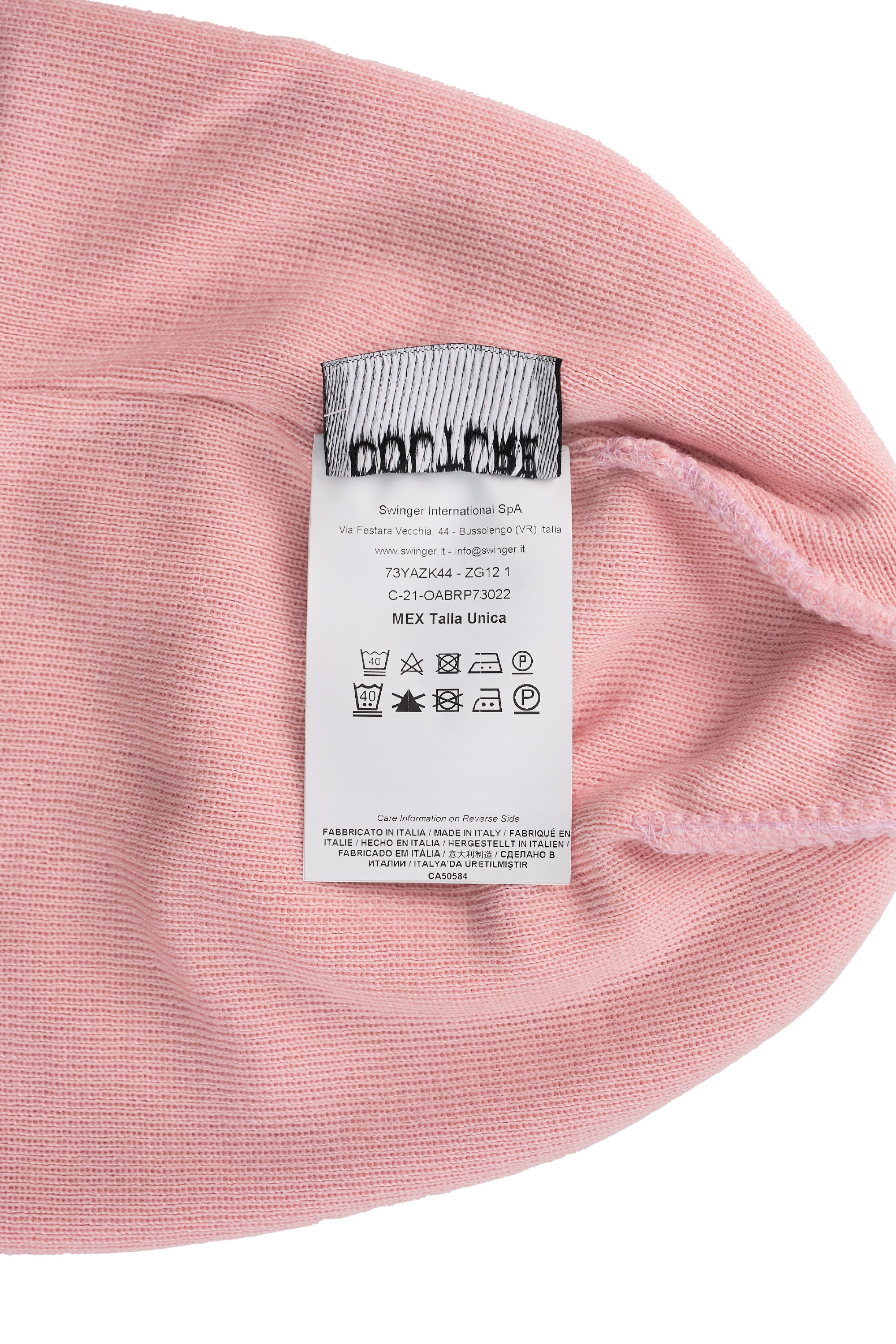 Logo Patch Beanie Pink