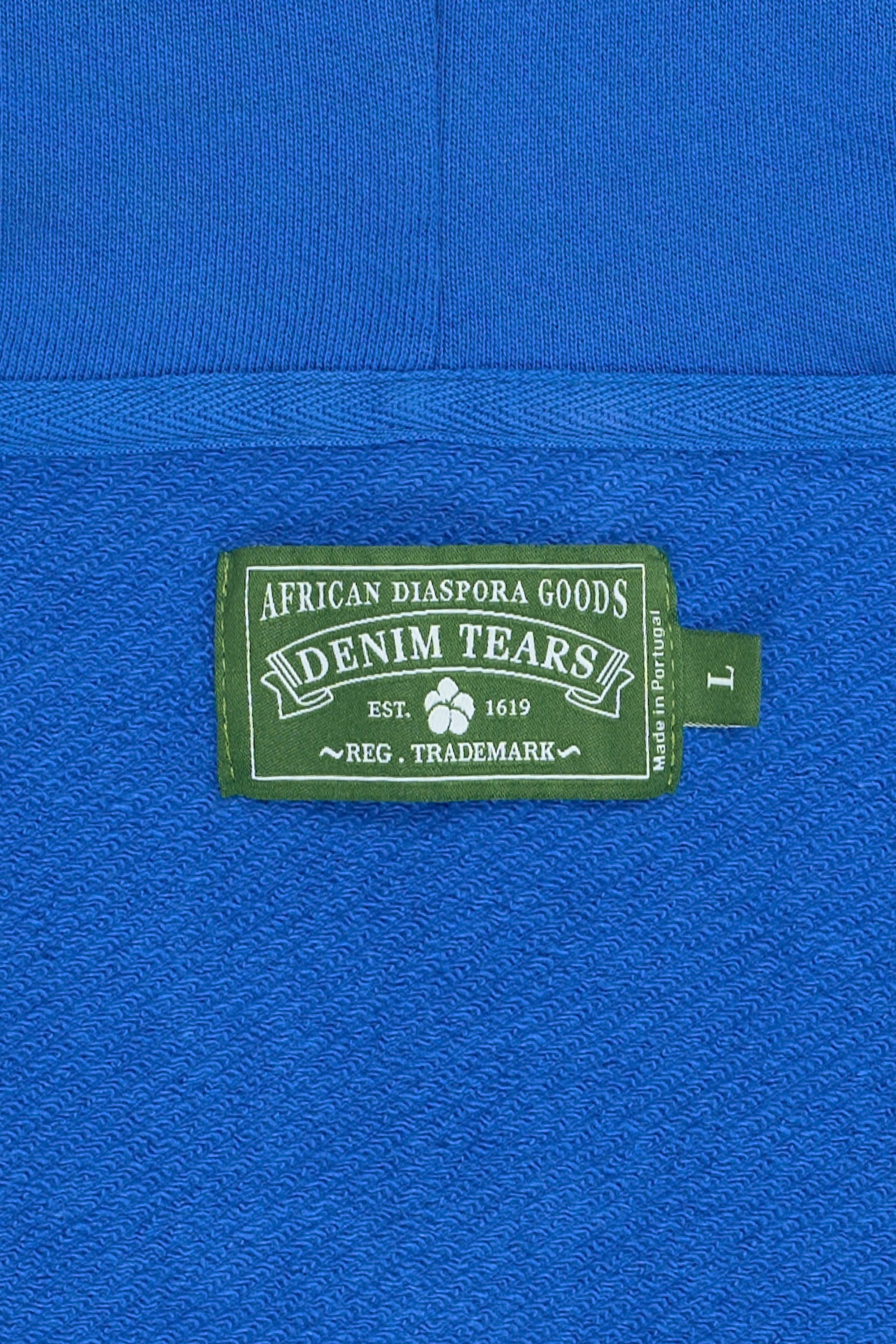 Cotton Wreath Zip Hoodie Blue