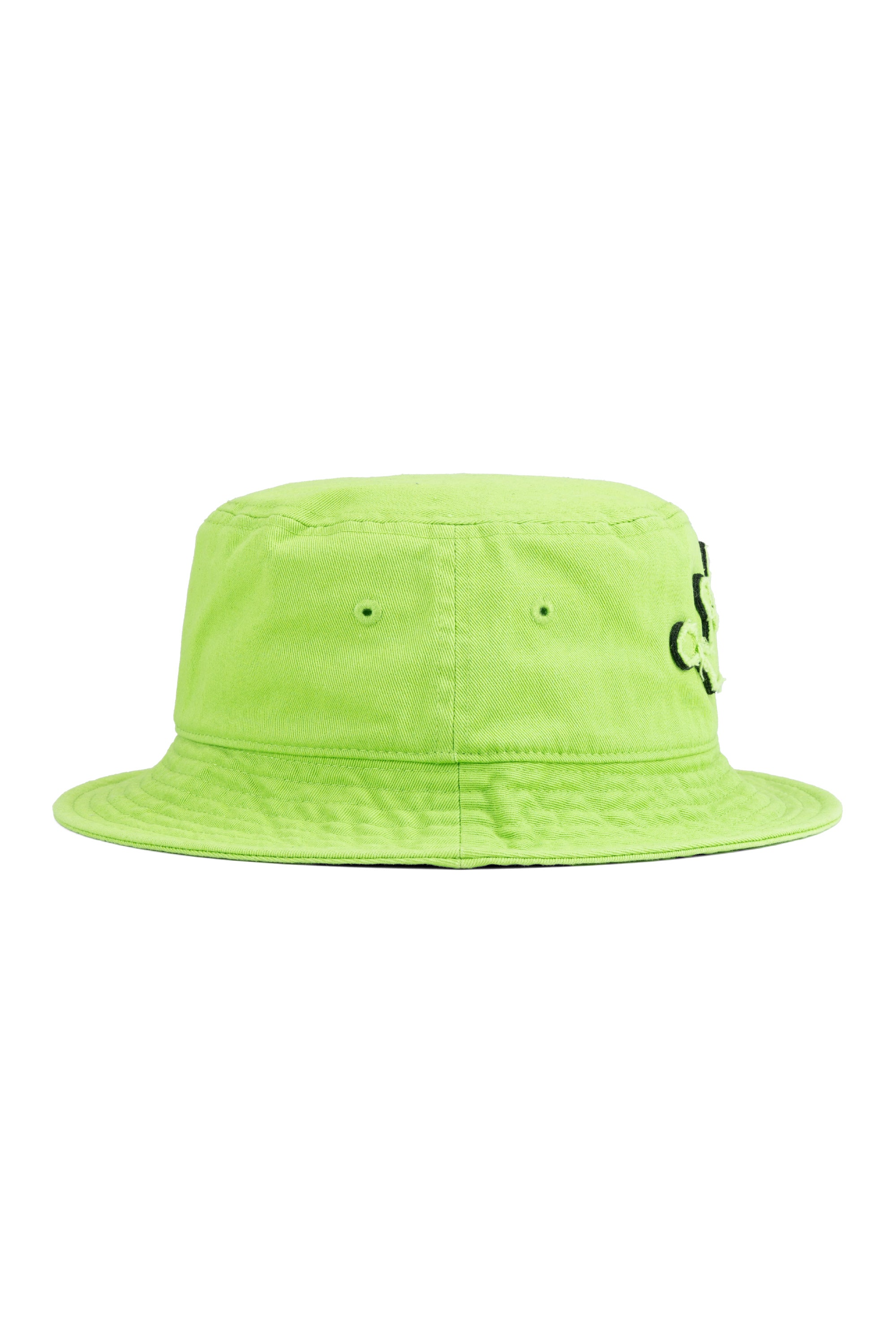 Applique Crown Bucket Hat Lime