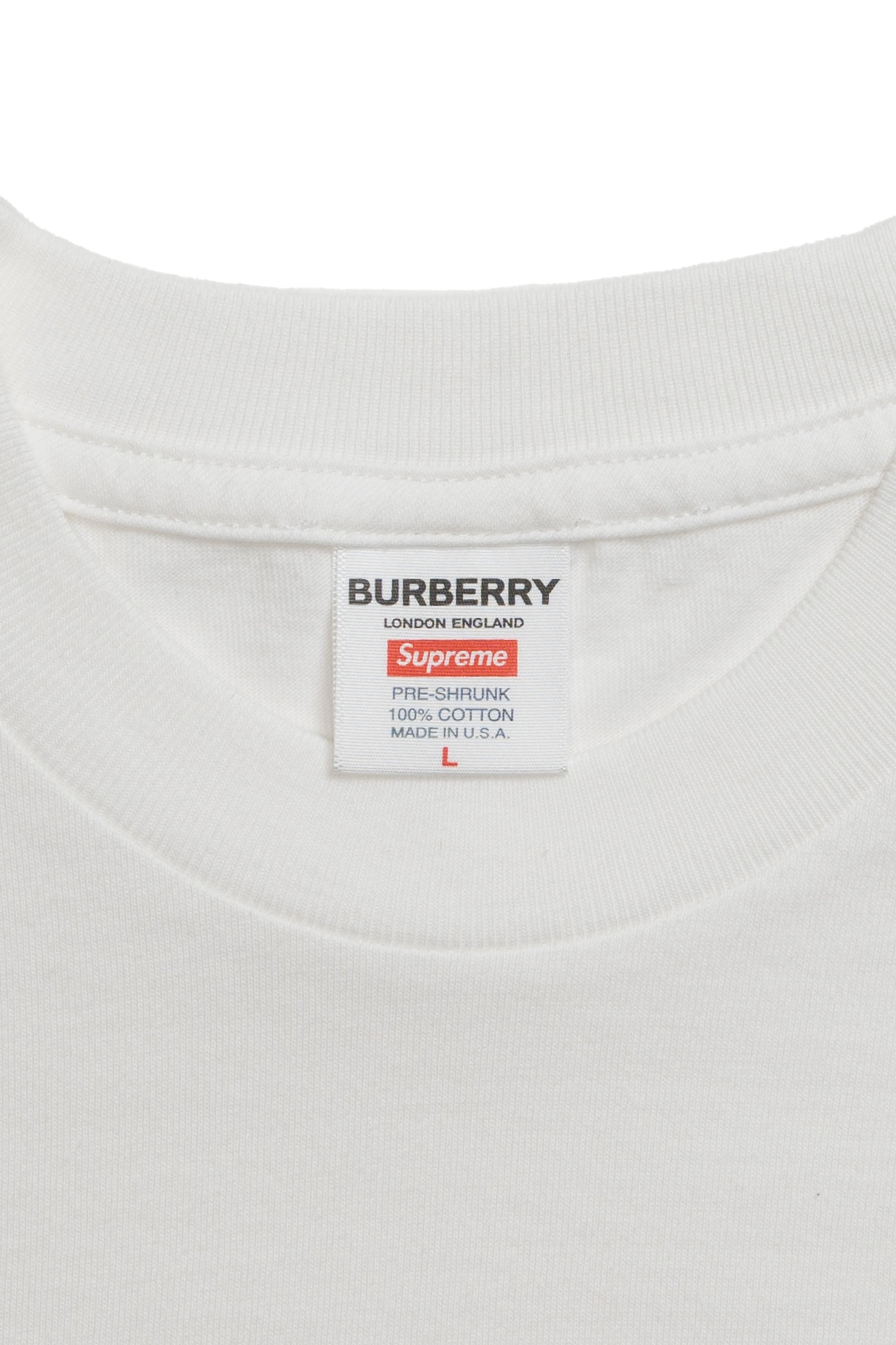 Supreme / Burberry Box Logo Tee White