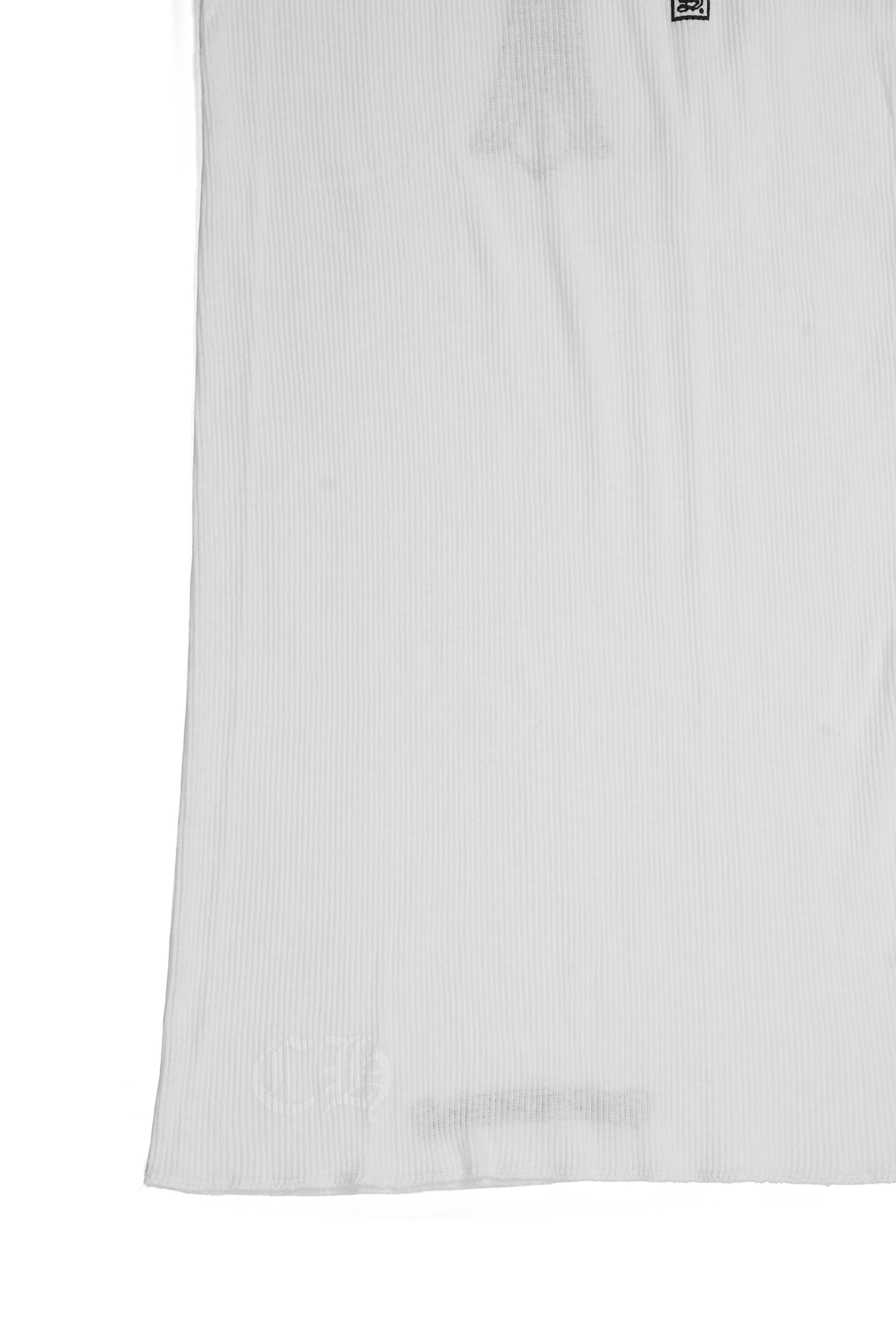 T-Bar, Cross Logo  Rib Tank White
