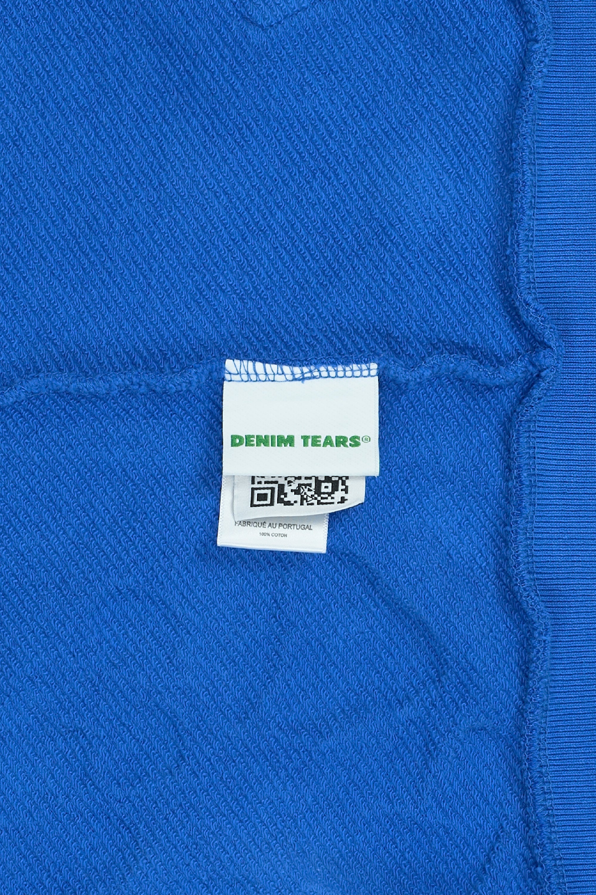 Cotton Wreath Zip Hoodie Blue