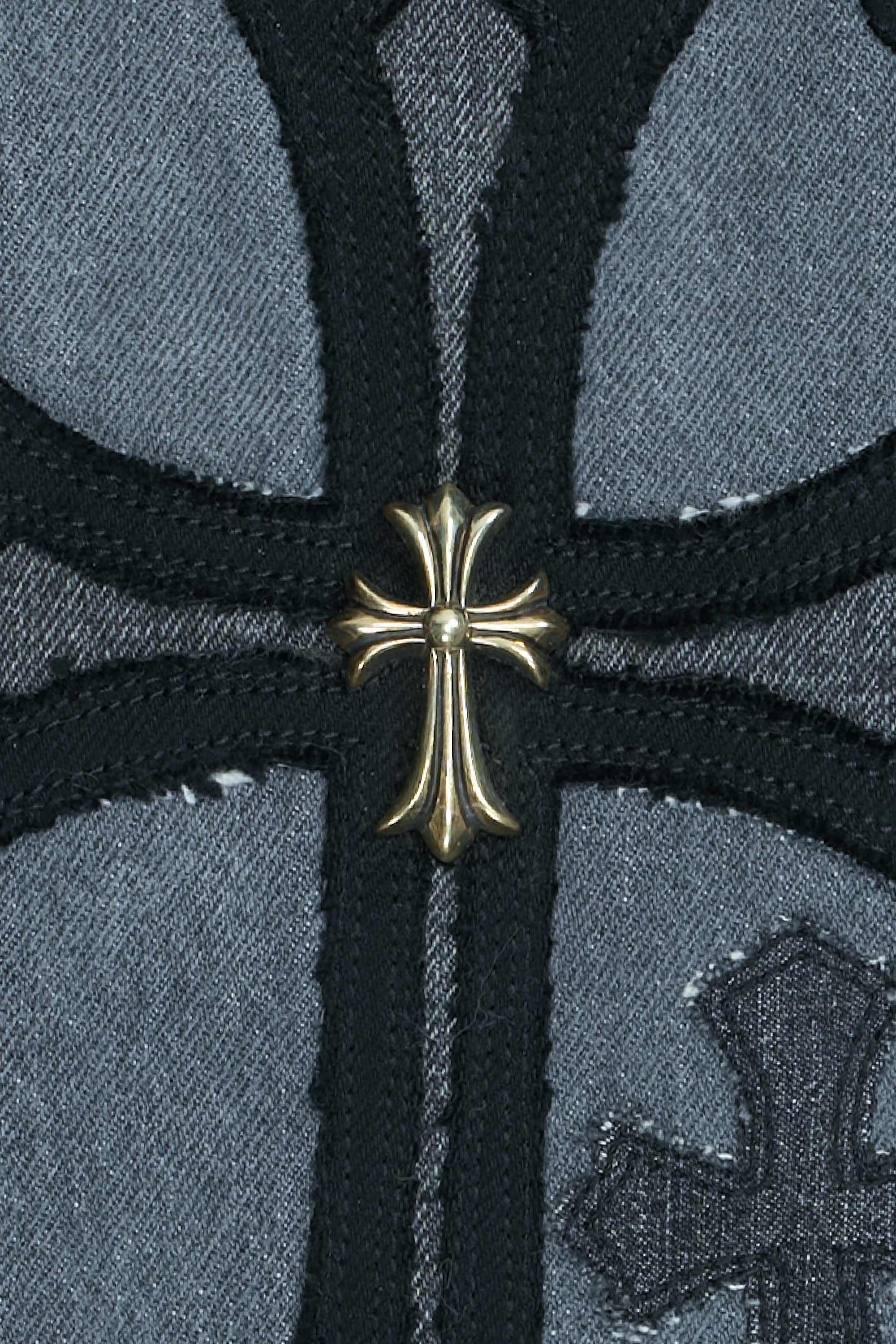 Levi's 501 Denim & Leather Cross Patch with Silver Cross Jeans Black