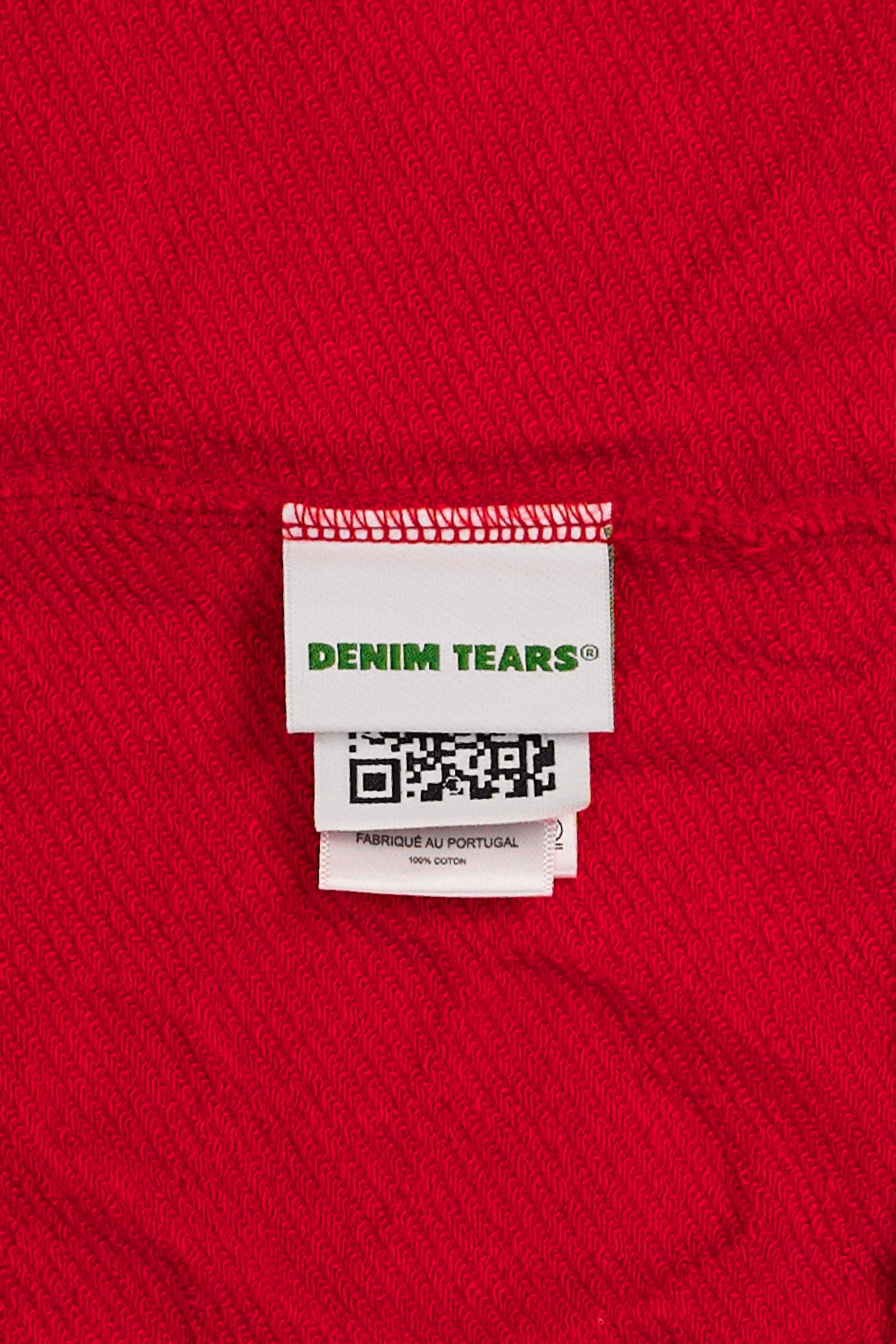 Cotton Wreath Zip Hoodie Red