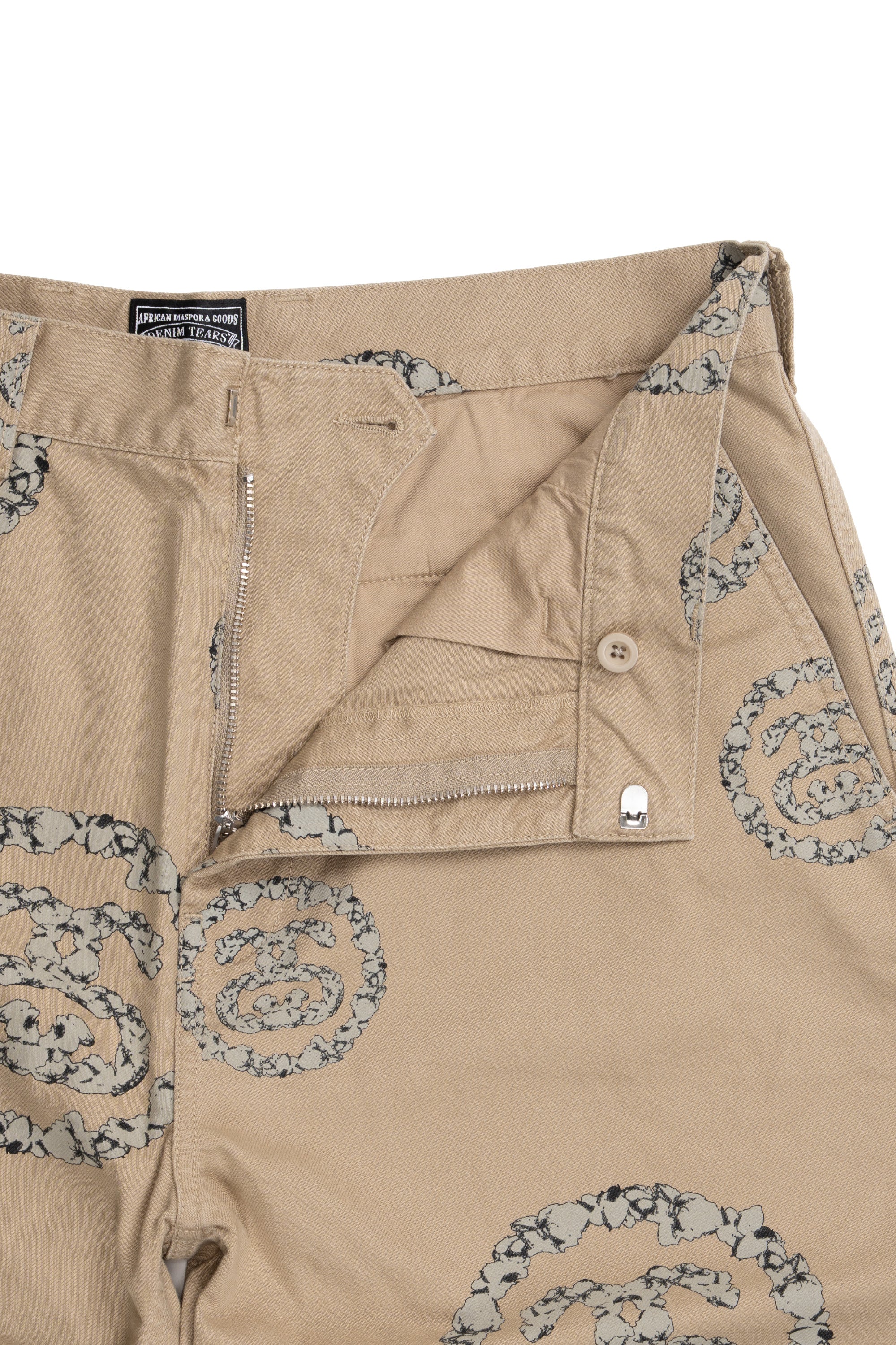 Double S Wreath Chino Pants Khaki