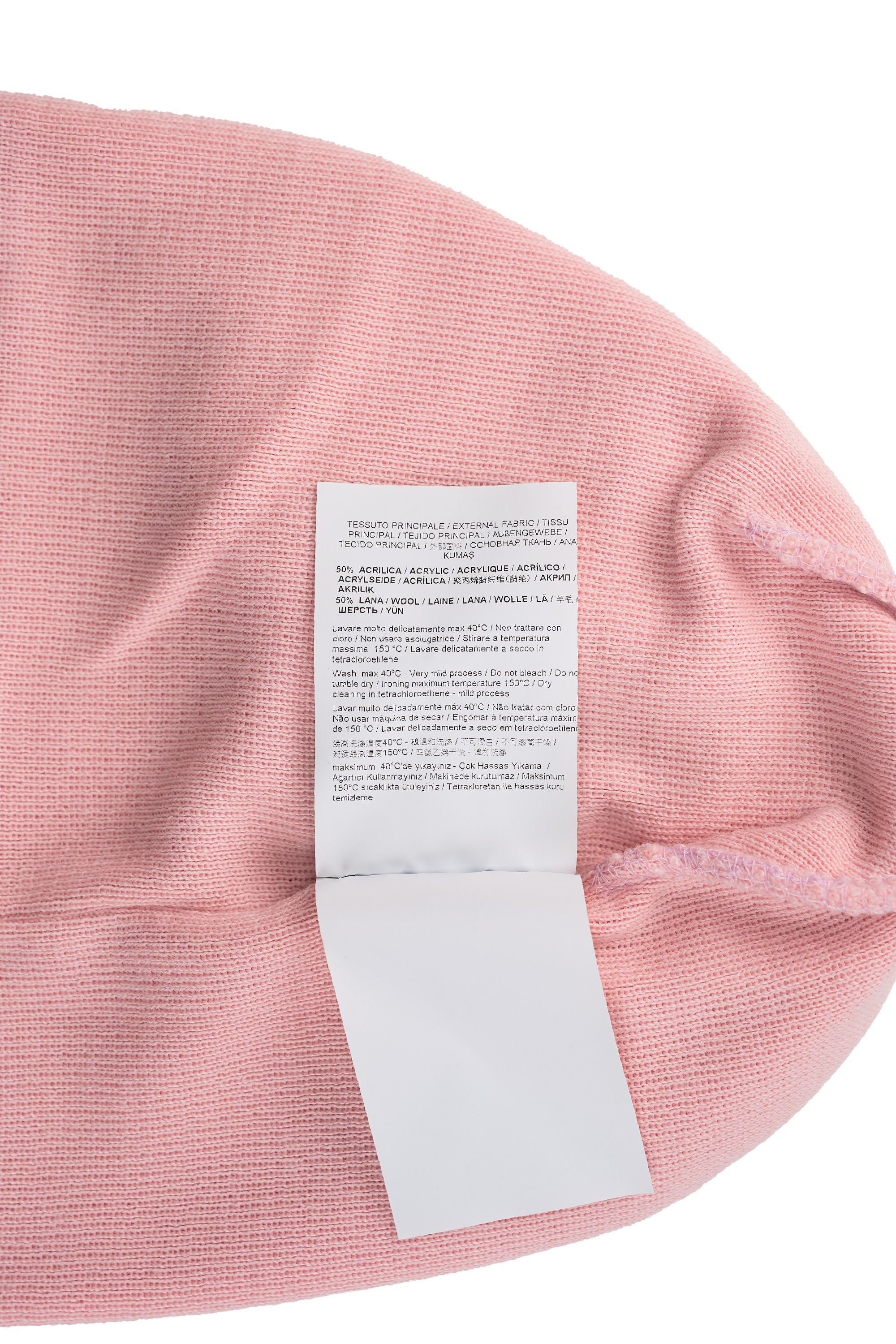 Logo Patch Beanie Pink