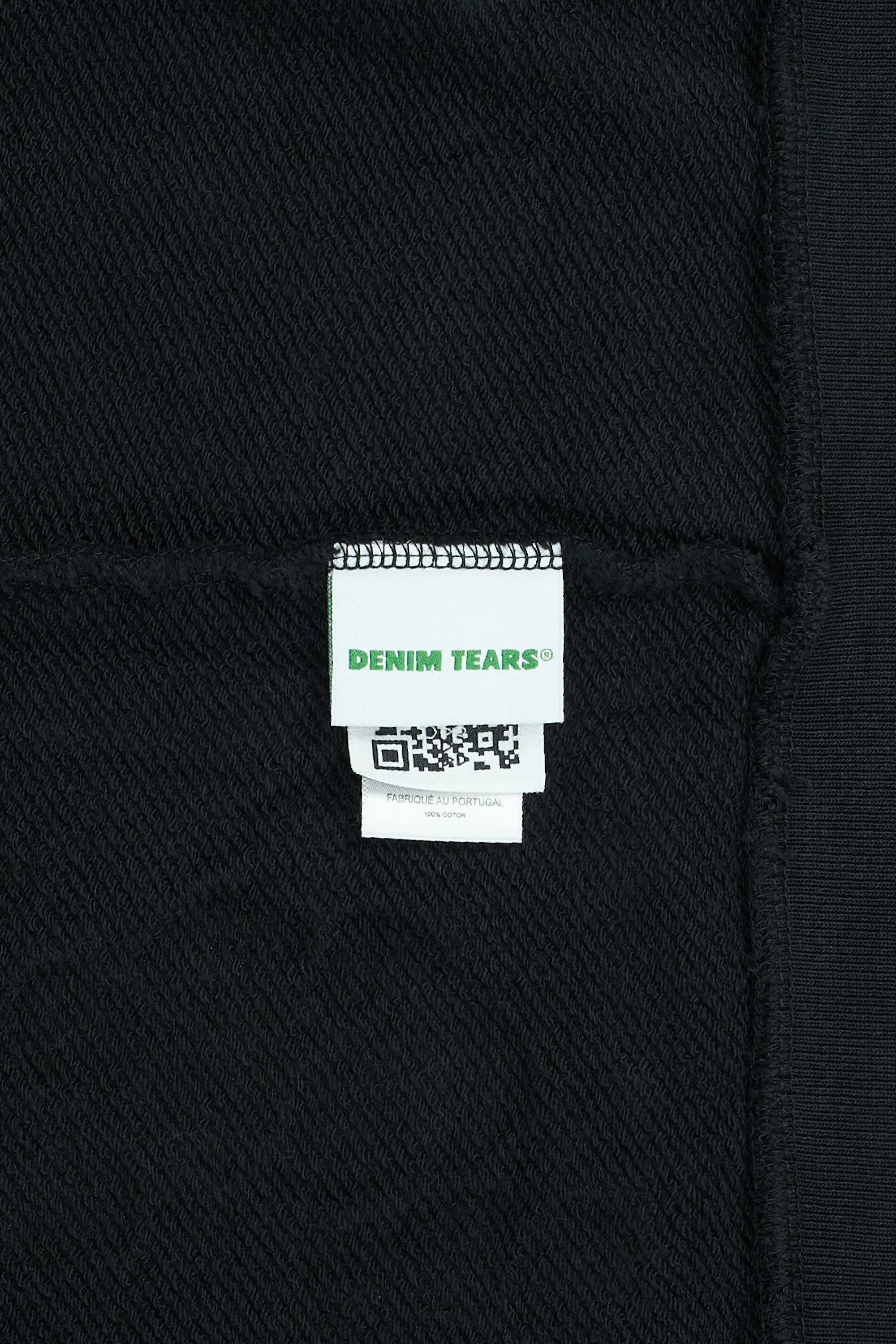 Cotton Wreath Zip Hoodie Black