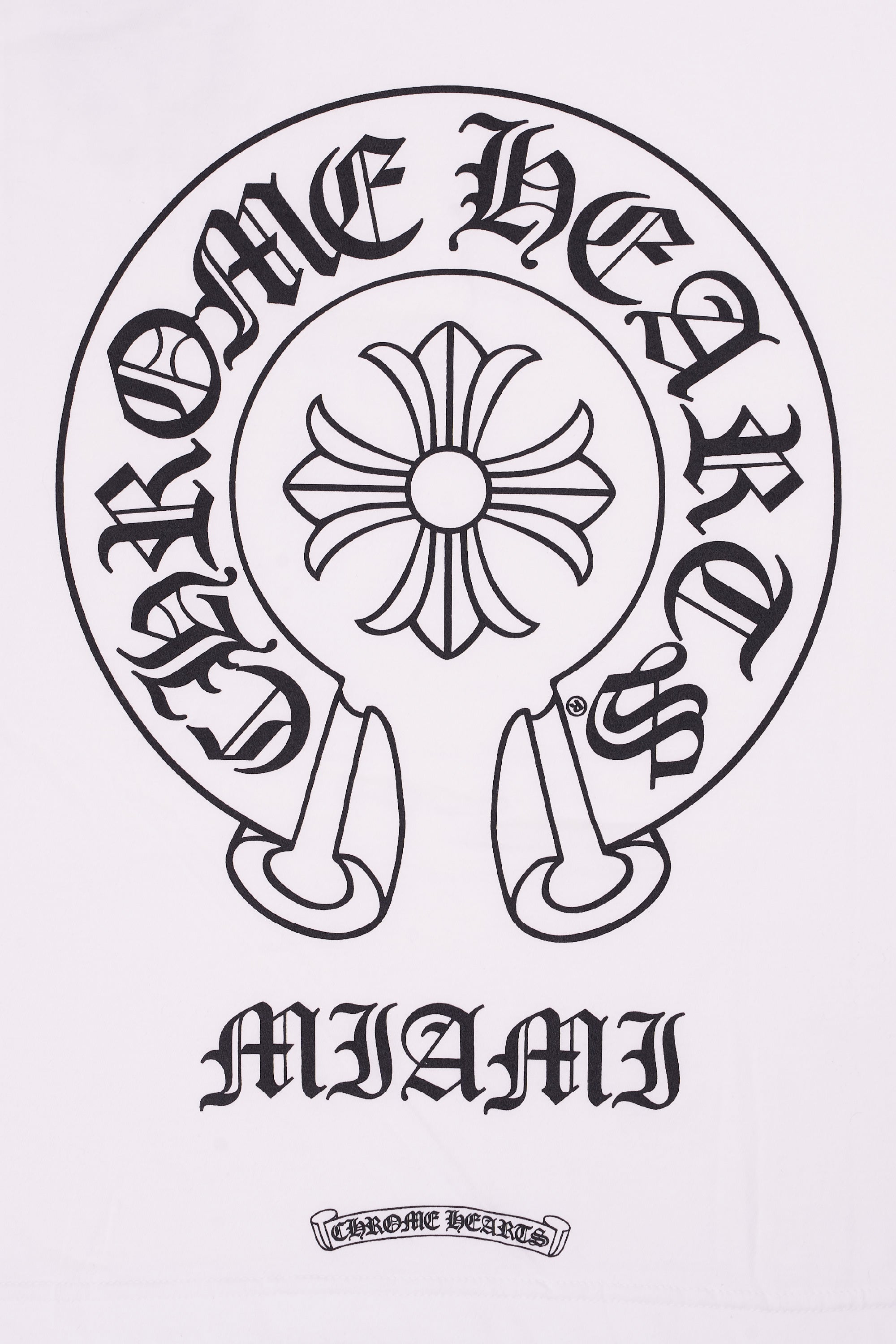 Exclusive Miami Horseshoe Logo T-shirt White