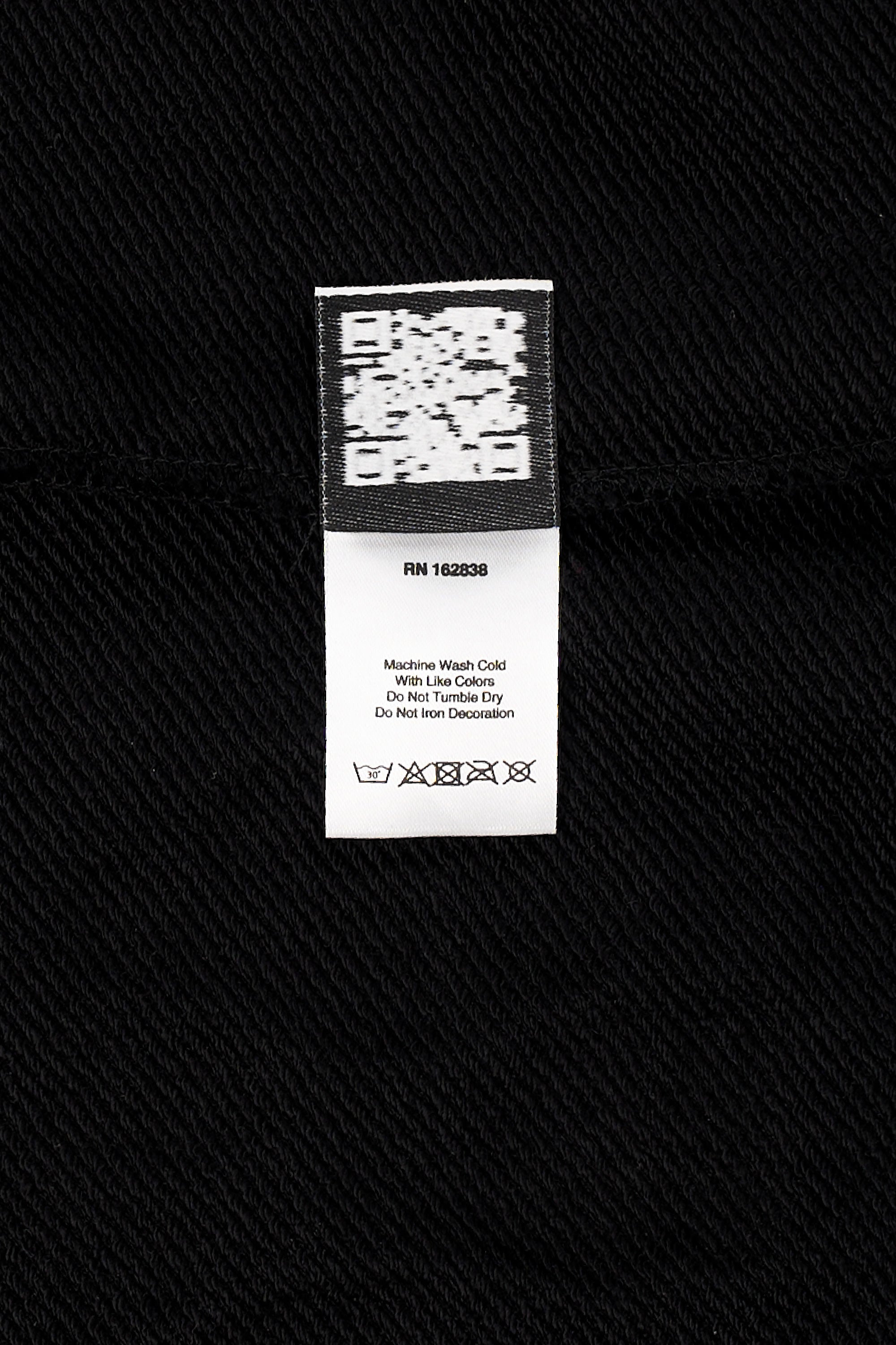 Mono Cotton Wreath Zip Hoodie Black