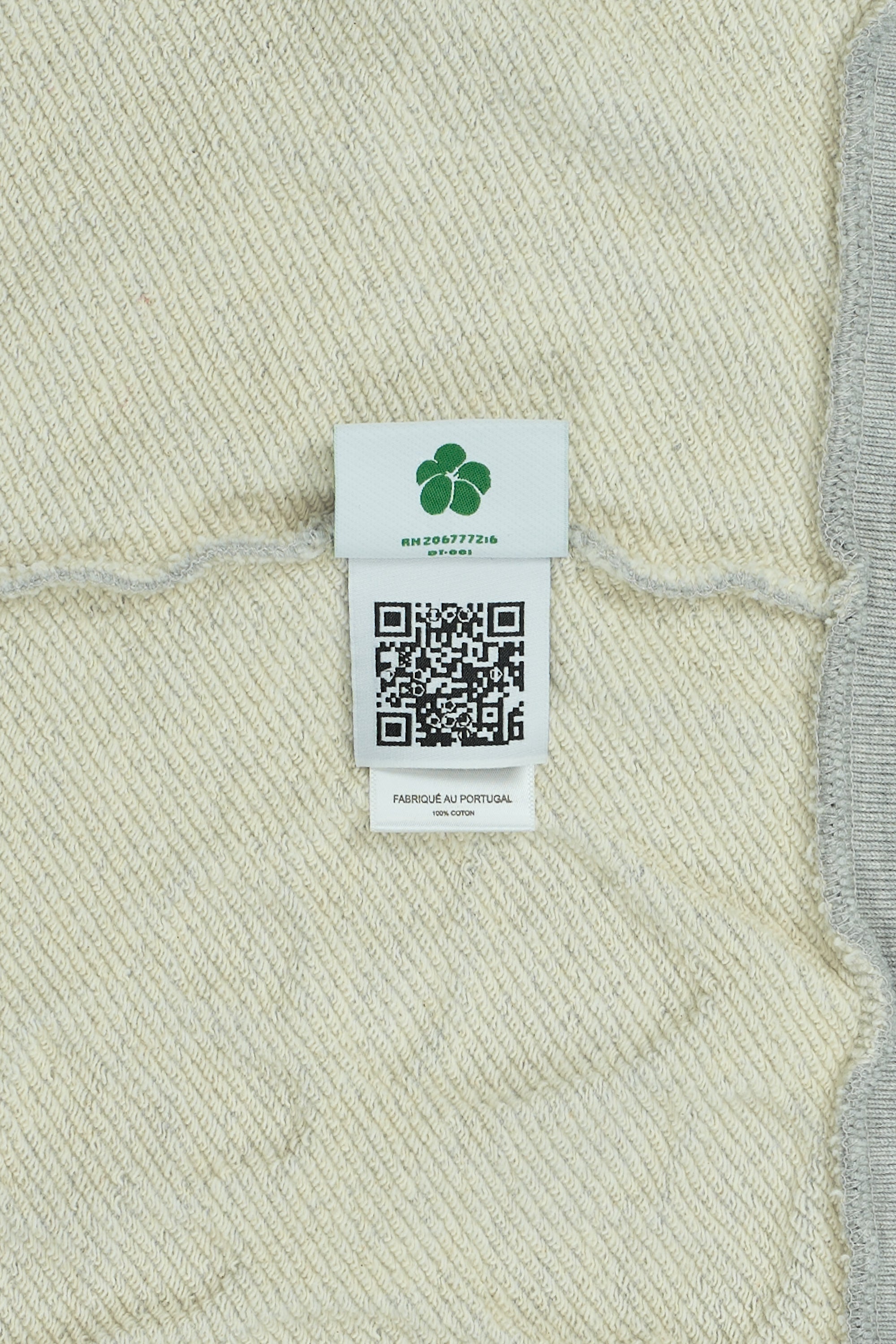 Cotton Wreath Zip Hoodie Grey