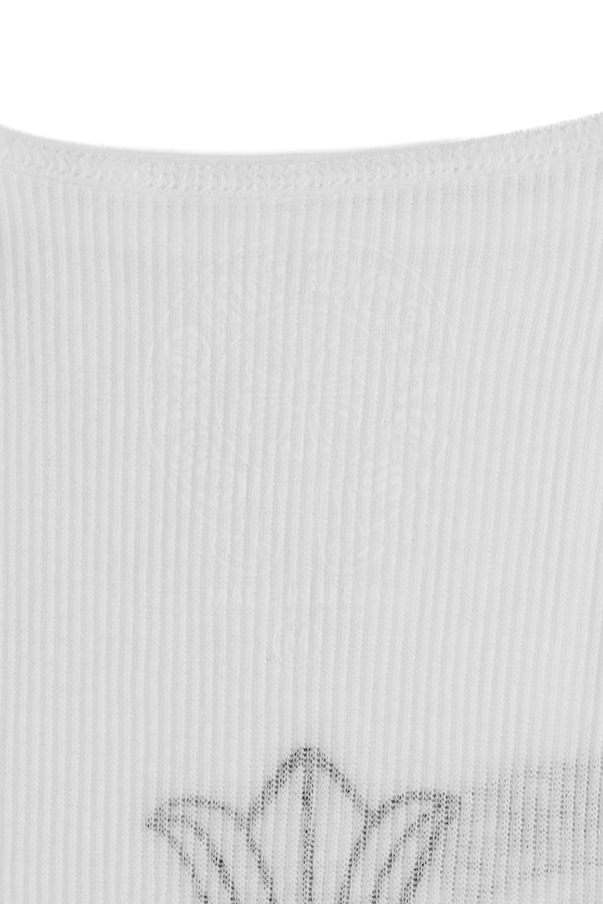 T-Bar, Cross Logo  Rib Tank White