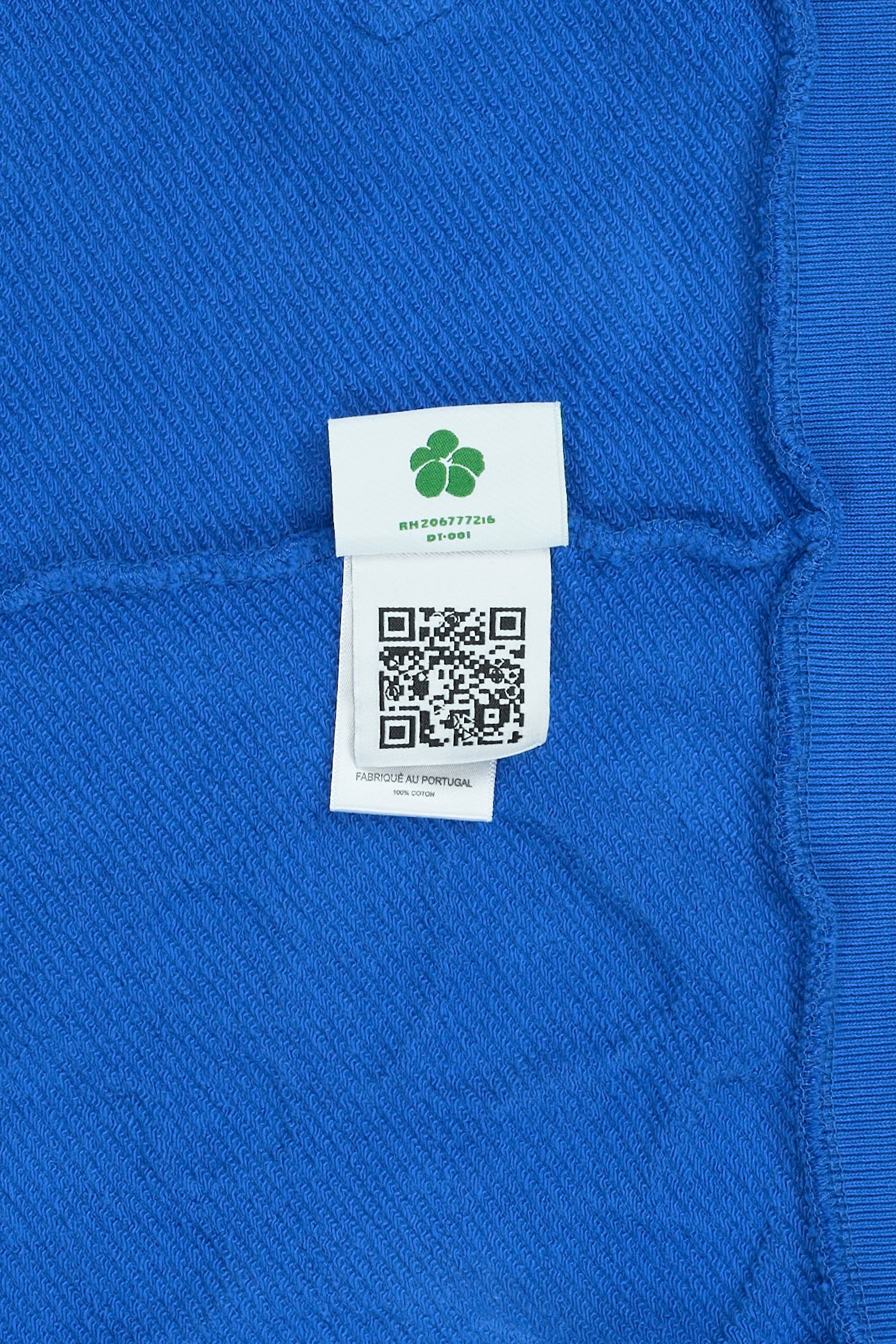 Cotton Wreath Zip Hoodie Blue