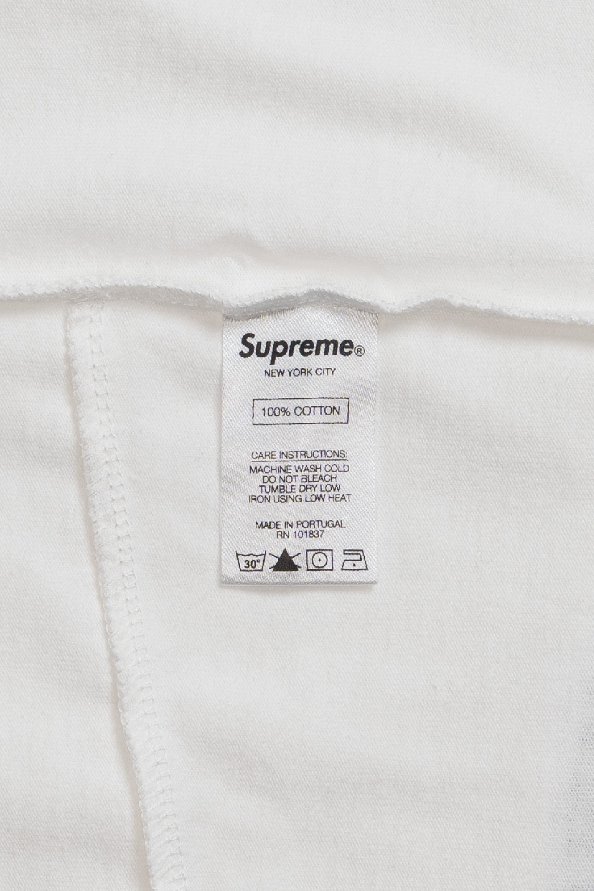 Split Box Logo Tee White