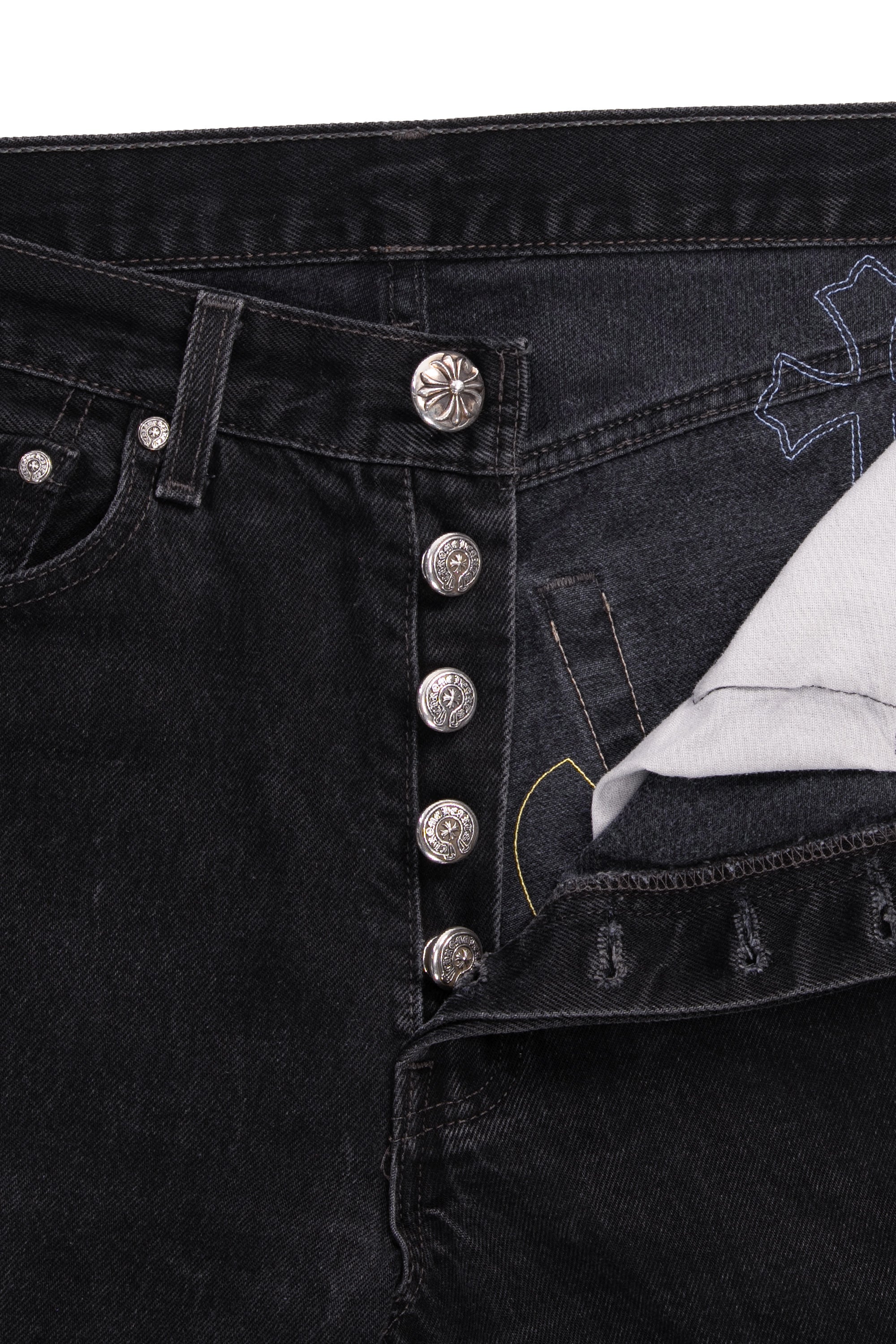 Levi's 501 Exclusive New York Cross Patch Jeans Black