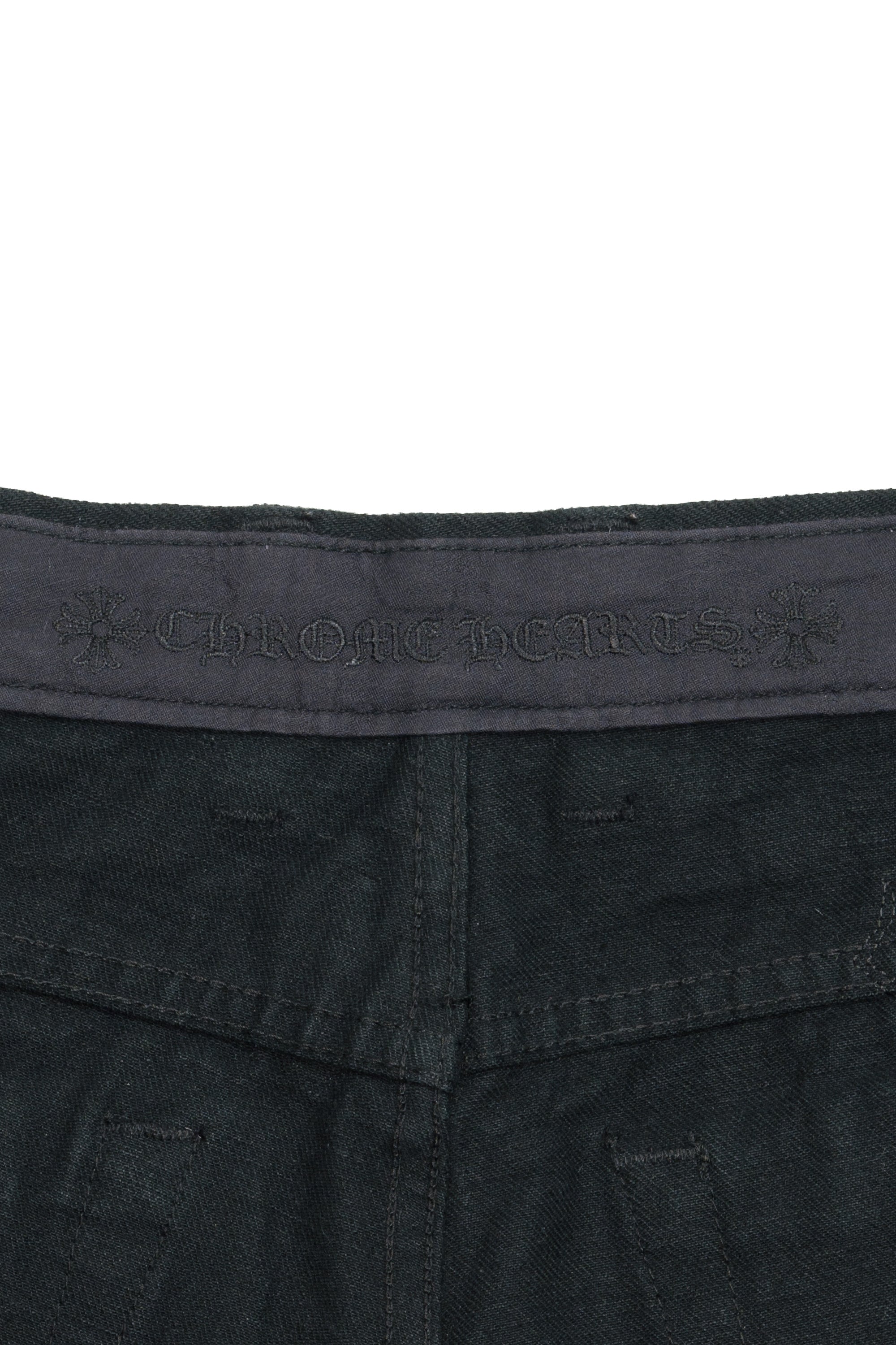 Pink & Checkered Cross Patch Fleur Knee Jeans Black