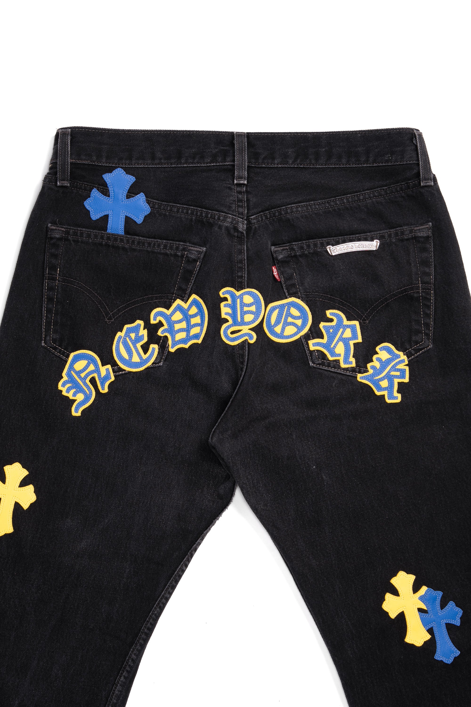Levi's 501 Exclusive New York Cross Patch Jeans Black