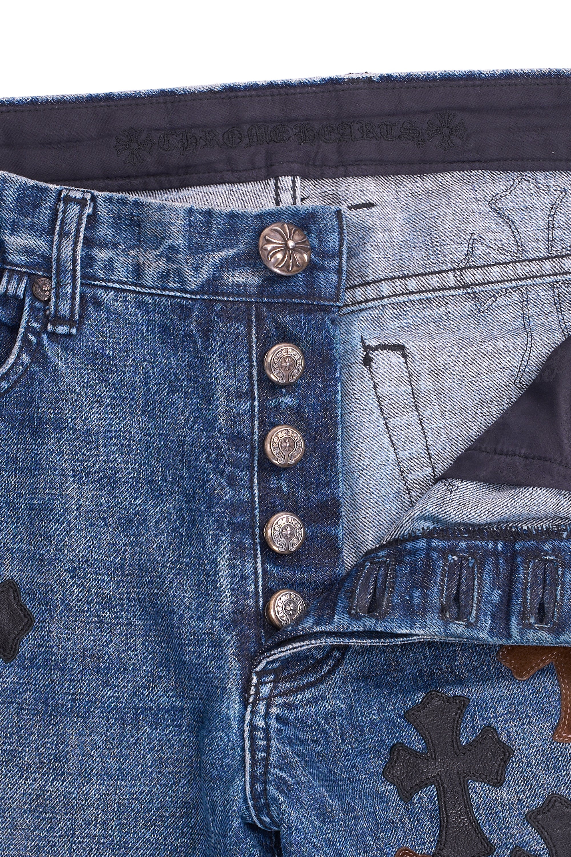 Cross Patch Fleur Knee Jeans Blue