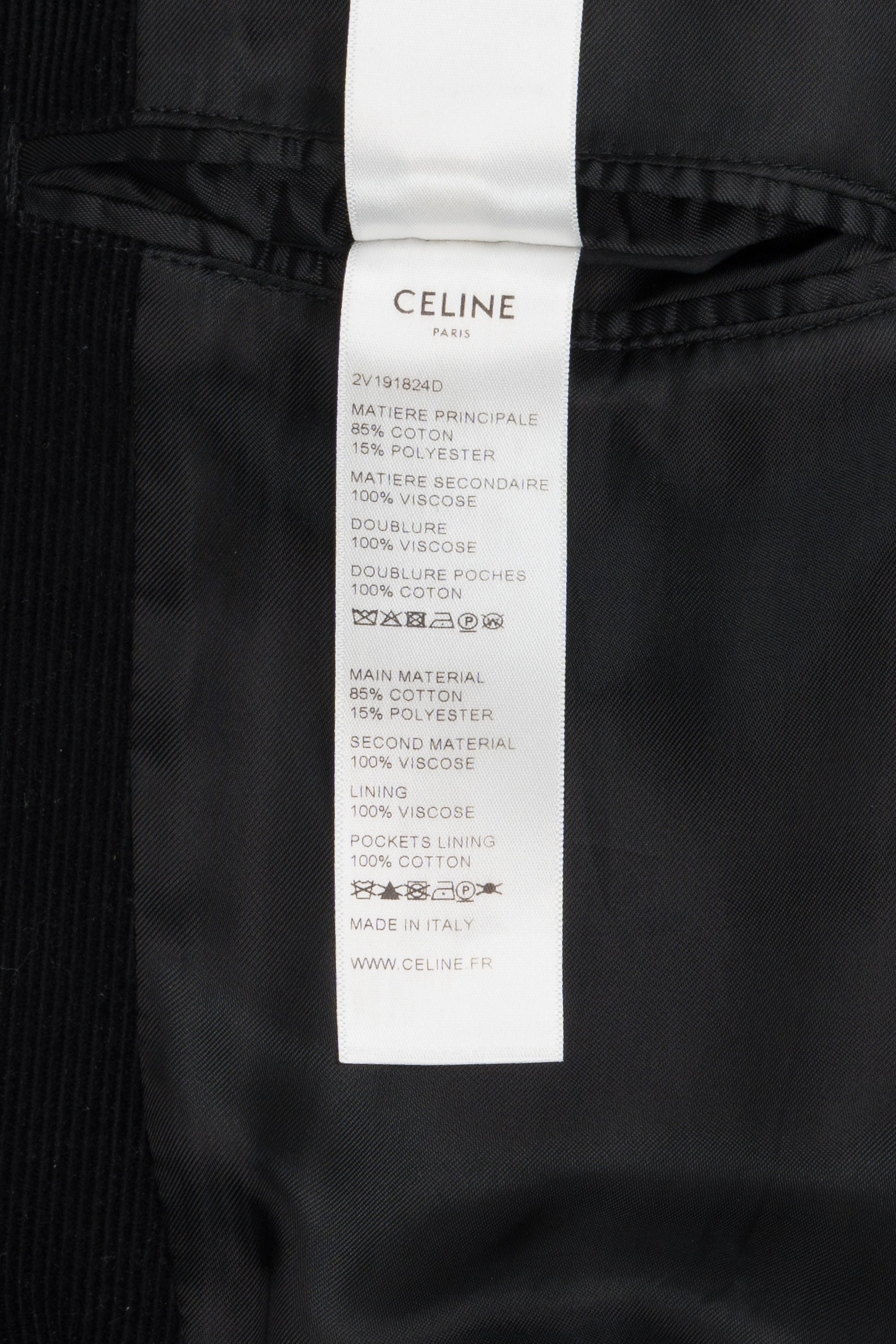 Corduroy Teddy Jacket Black