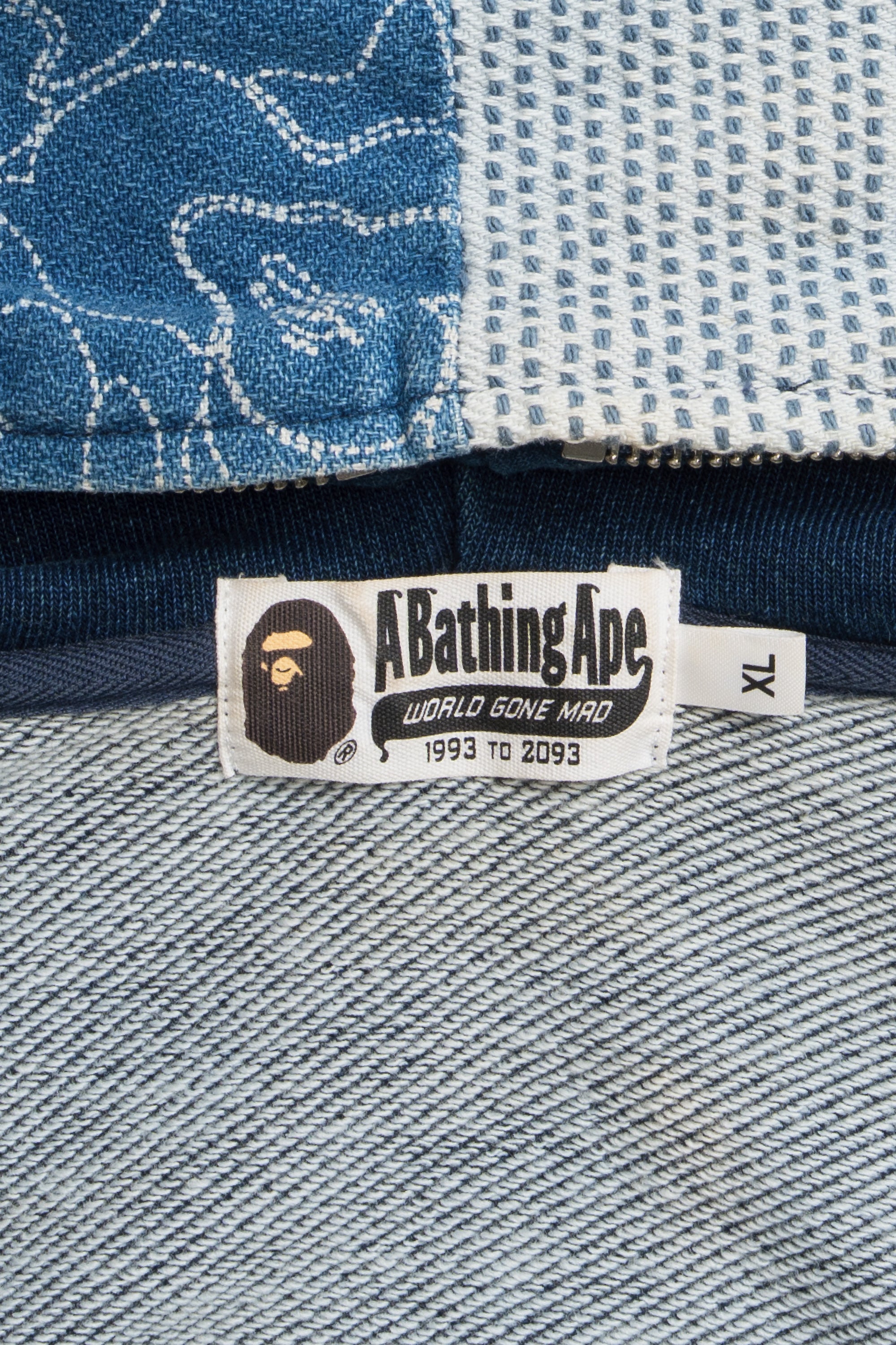 Indigo Shark Button Hoodie Indigo