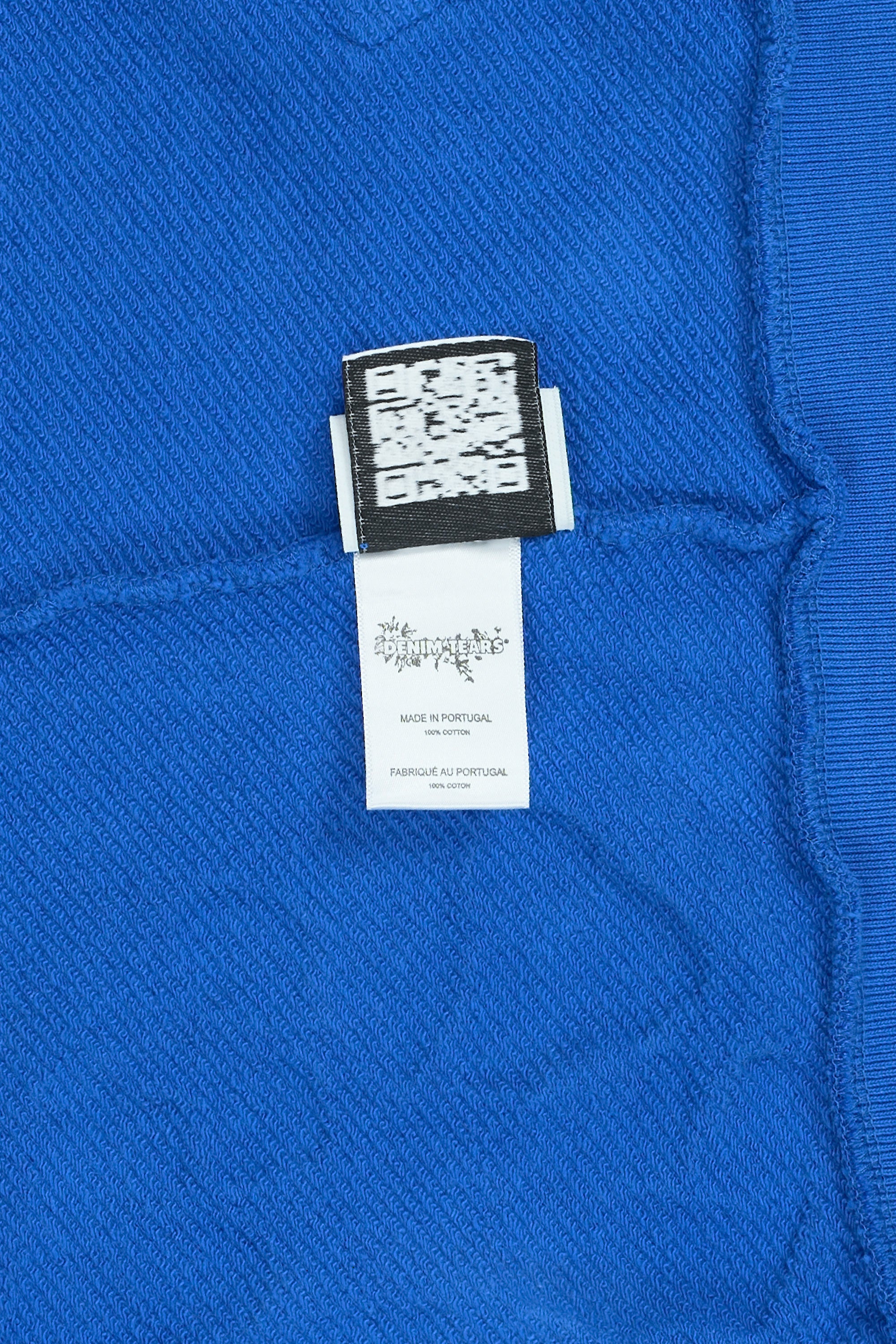 Cotton Wreath Zip Hoodie Blue